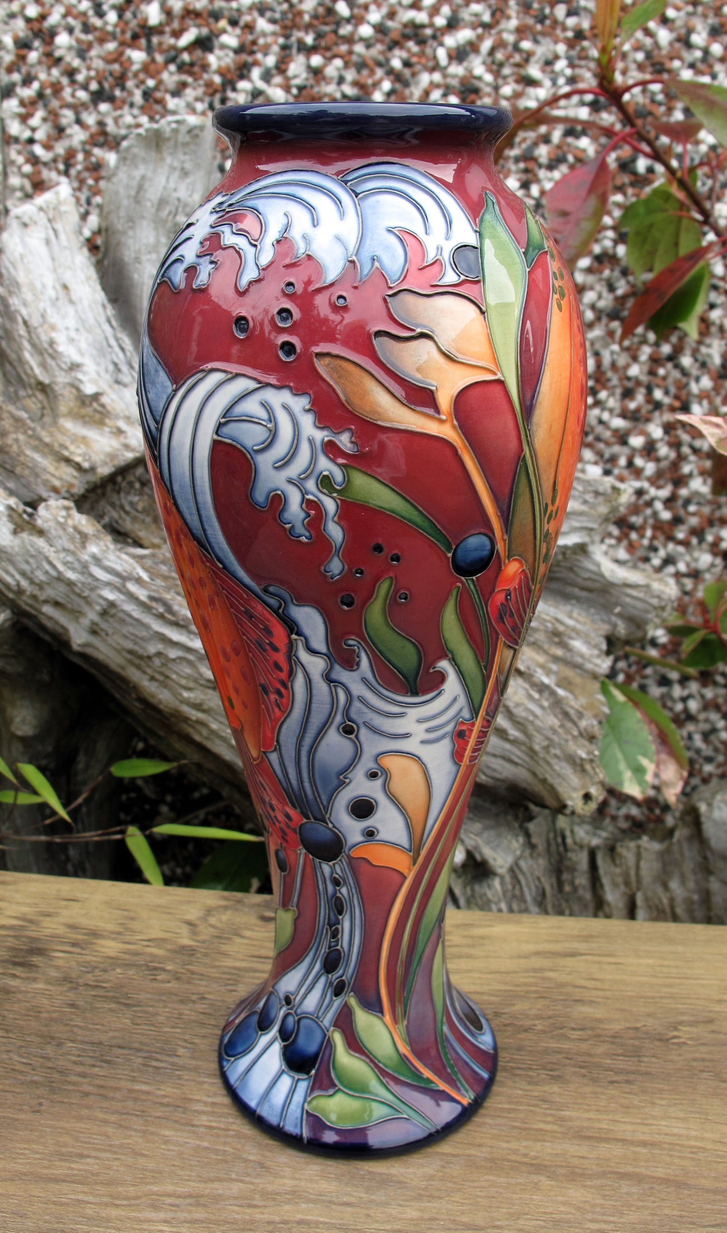 Moorcroft Very Rare FLAMBE RAINBOW TROUT 75/10 Vase Limited Edition 2/2 RRP £895