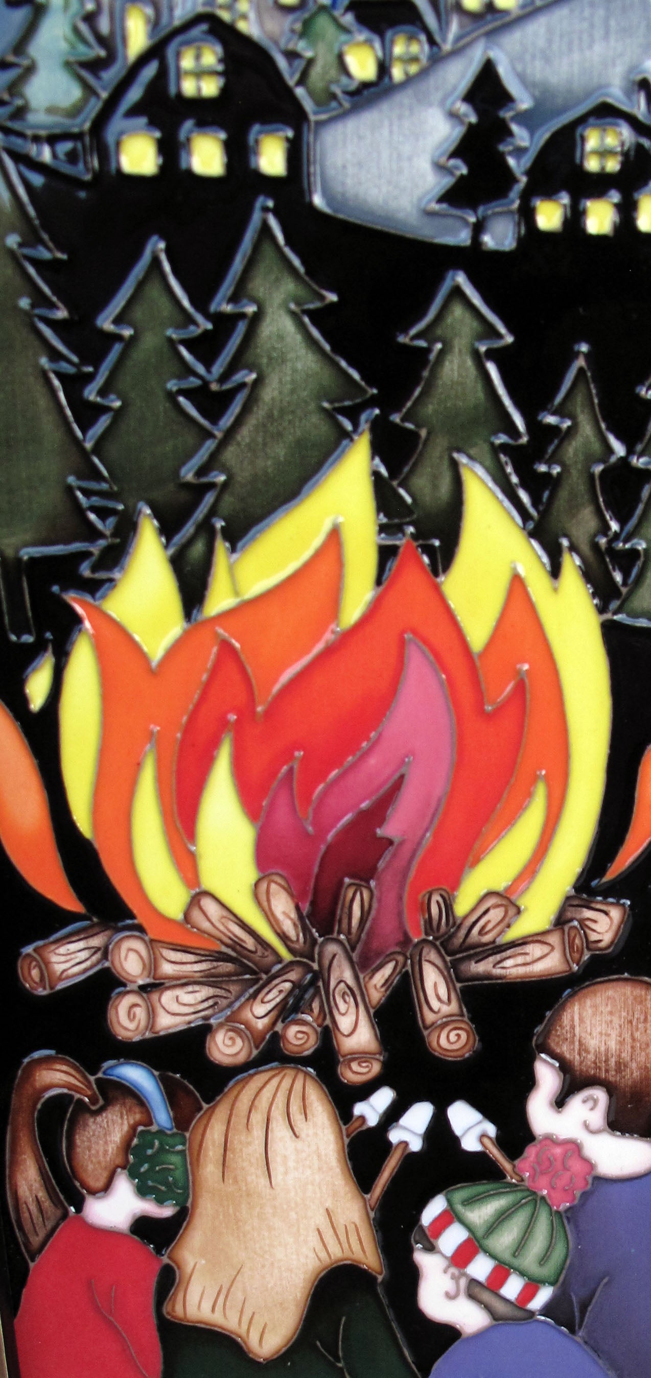 Moorcroft CRACKING FIRE Plaque PLQ3 Numbered Edition 50. RRP £535 Fireworks