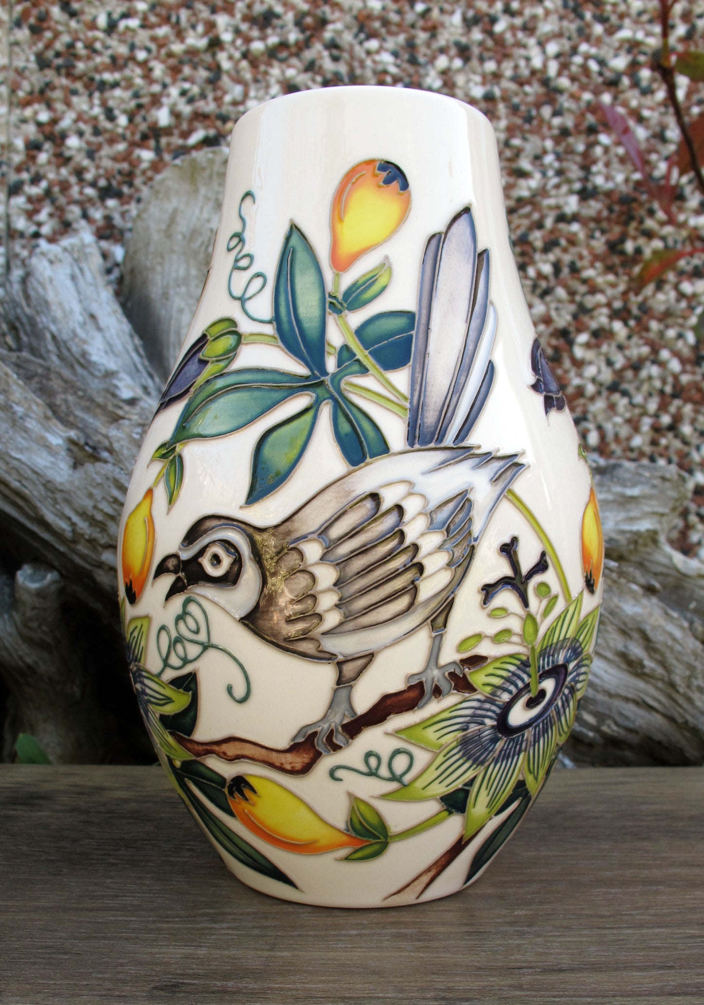 Moorcroft TENNESEE MOCKINGBIRD 117/7 Vase Limited Edition 10/20 Retail Price £720