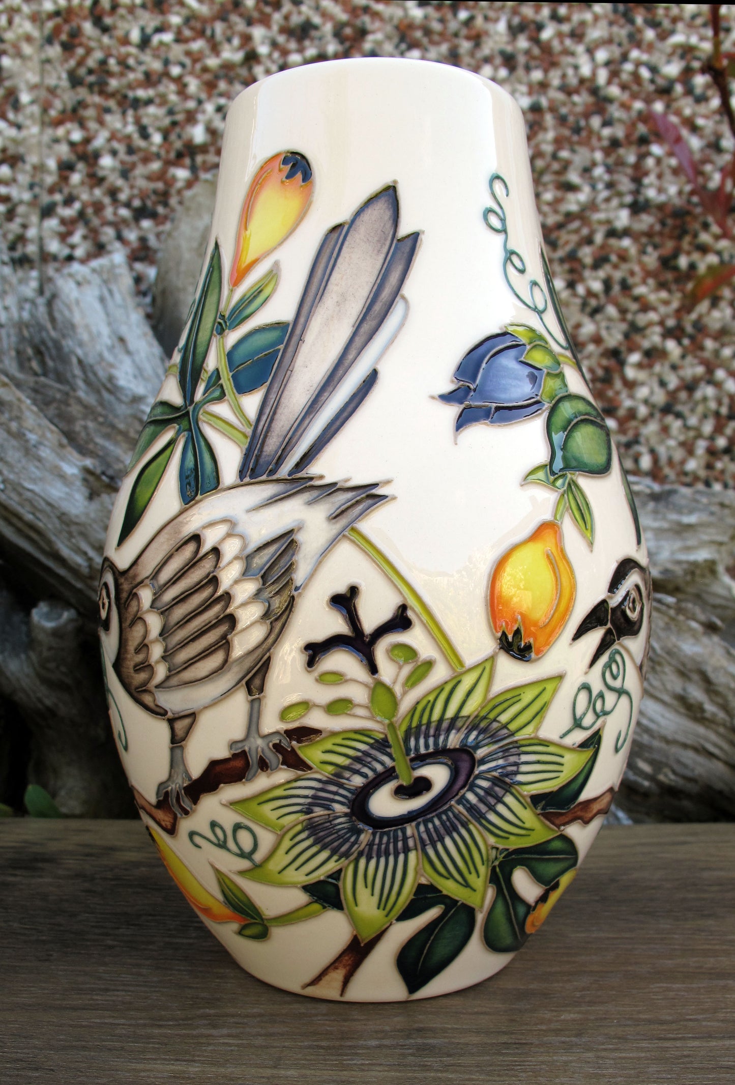 Moorcroft TENNESEE MOCKINGBIRD 117/7 Vase Limited Edition 10/20 Retail Price £720