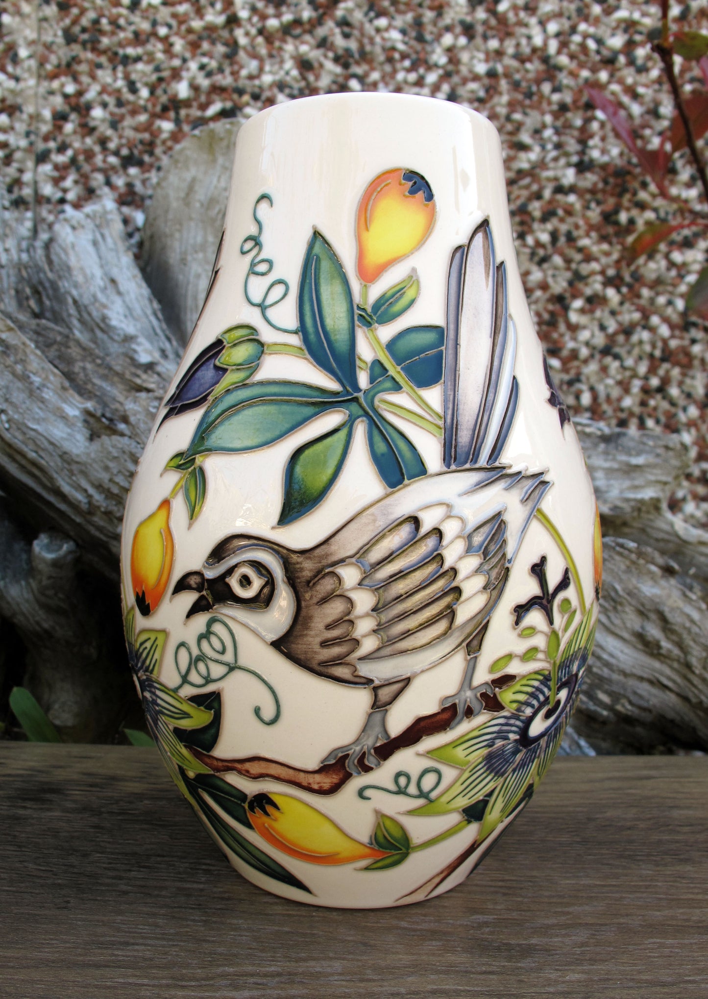 Moorcroft TENNESEE MOCKINGBIRD 117/7 Vase Limited Edition 10/20 Retail Price £720