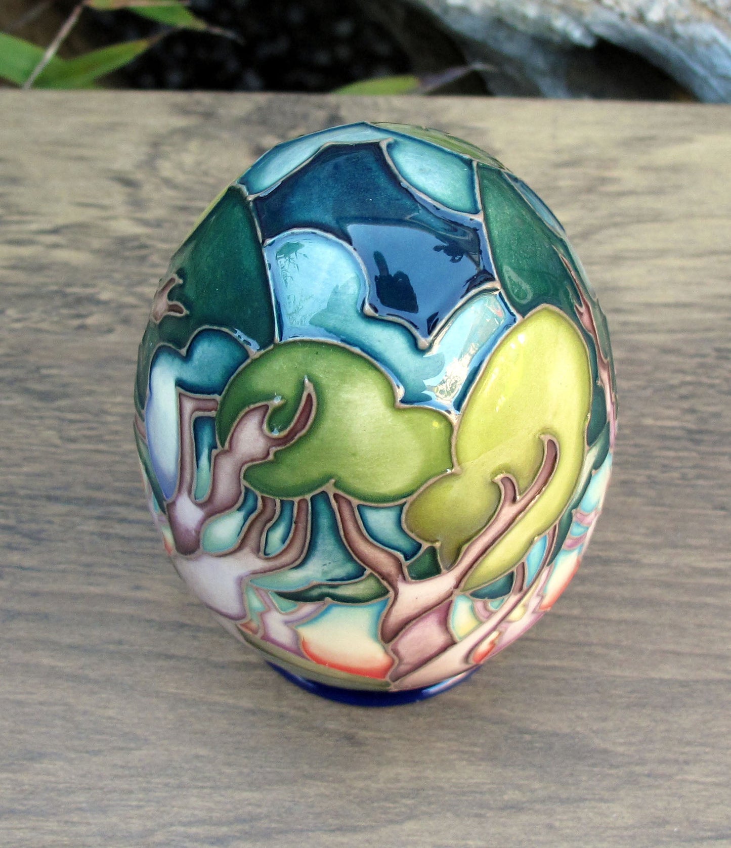 Moorcroft Exquisite COTTENAGE WOOD EGG Retail Price £540 Forest Trees