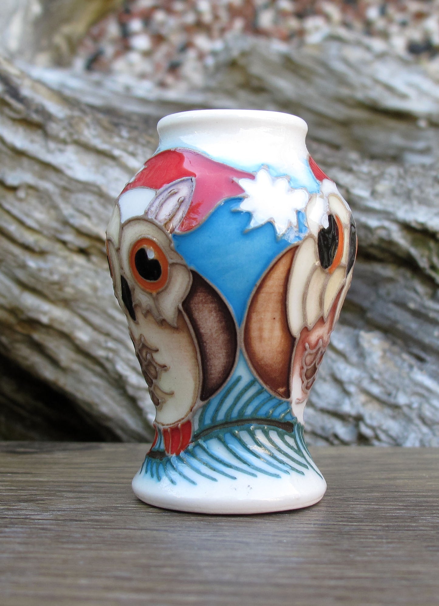 Moorcroft Exquisite OZZY'S CHRISTMAS Miniature Vase 46/2 Retail Price £245 Owl
