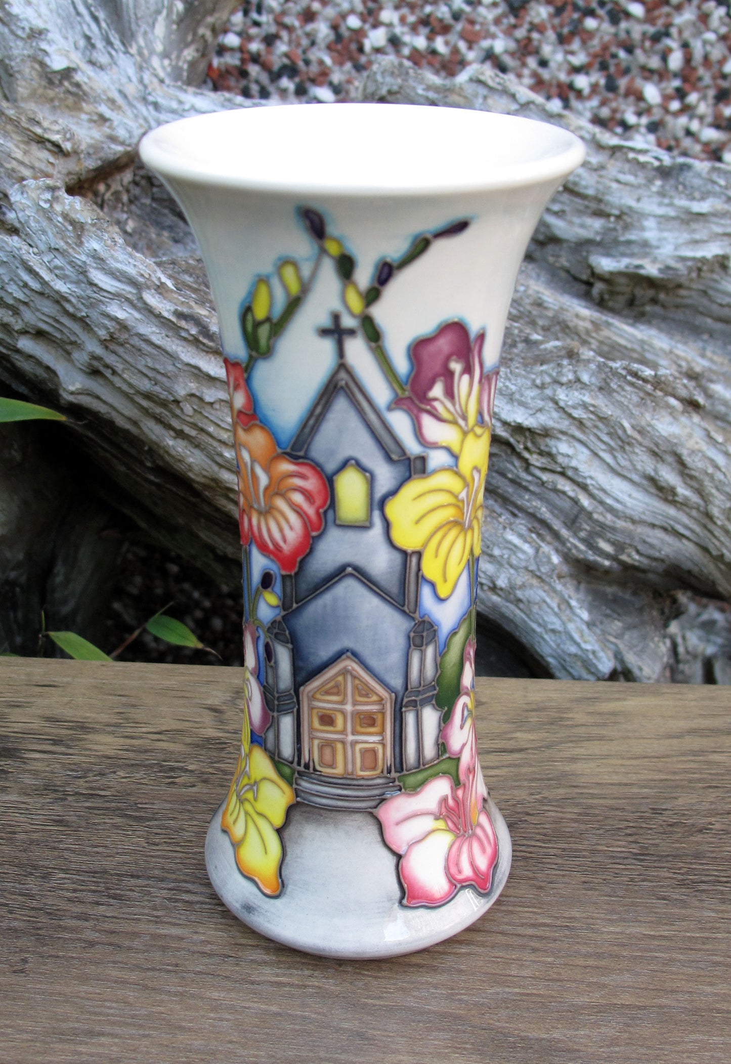 Moorcroft Rare Exquisite CHURCH Vase 159/6 Trial Dated 10.7.23 Retail Price £595