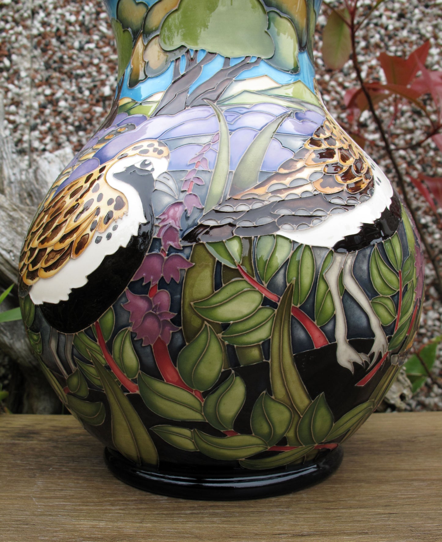 Moorcroft RARE GOLDEN PLOVERS Limited Edition 2/10 Vase 869/9 RRP £1995 Birds