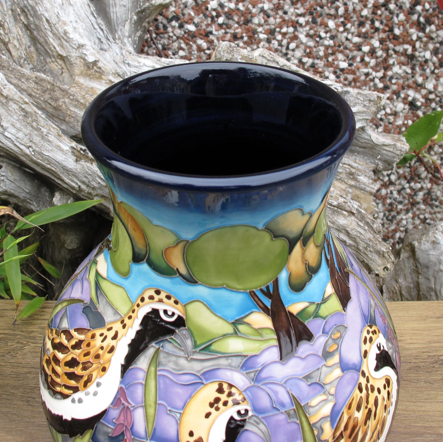 Moorcroft RARE GOLDEN PLOVERS Limited Edition 2/10 Vase 869/9 RRP £1995 Birds