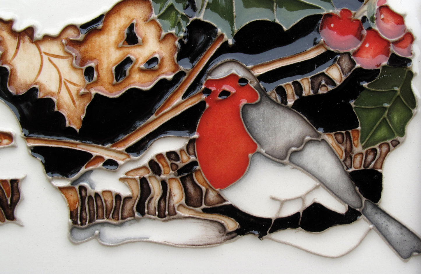 Moorcroft THE HIDDEN ROBIN  Wall Plaque PLQ6 Retail Price £210 Paul Hilditch