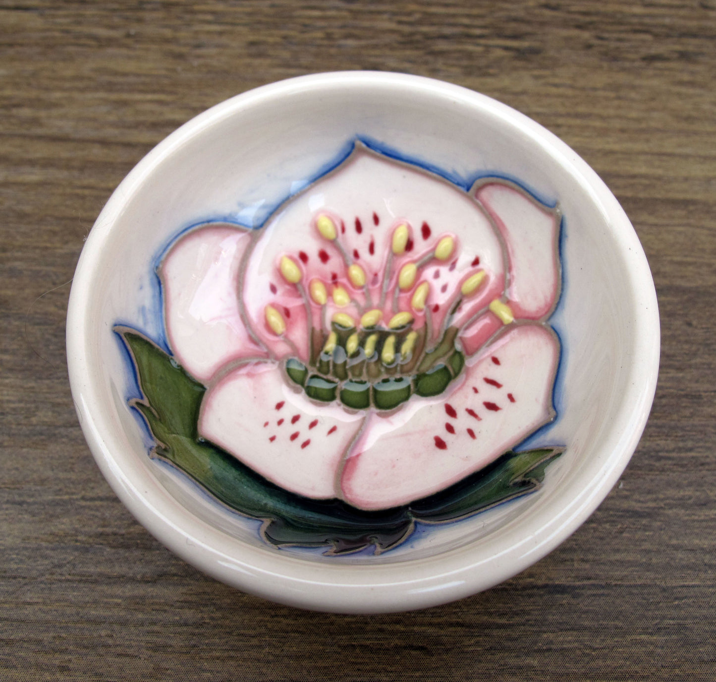 Moorcroft Miniature  ORACEL ROSE PINK Bowl Shape 711/2 Retail Price £145