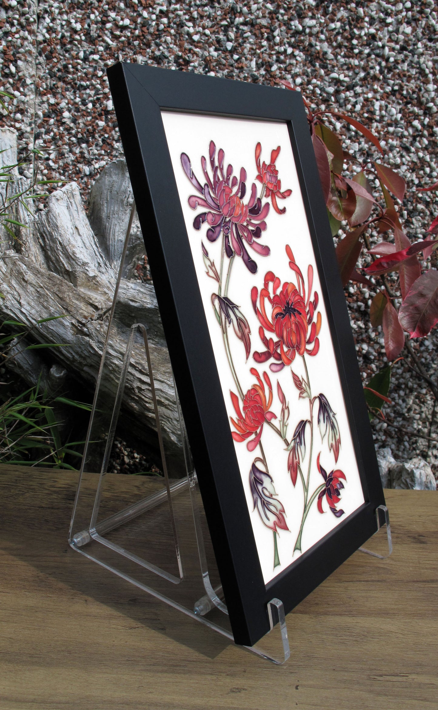 Moorcroft Rare CHRYSANTHE_MUM Plaque PLQ20 Number 2. RRP £435 Mothers Day 2025