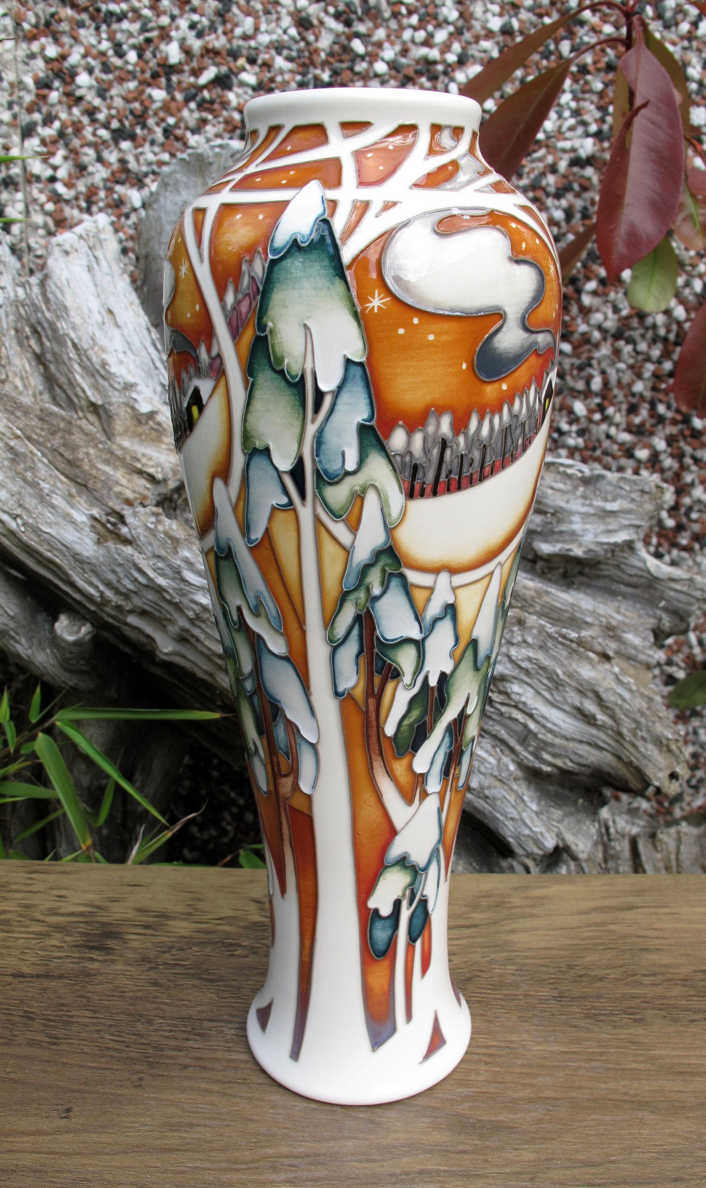 Moorcroft Rare MOONLIGHT TREES Vase 121/10 Trial Date 19.01.22 Retail Price £995