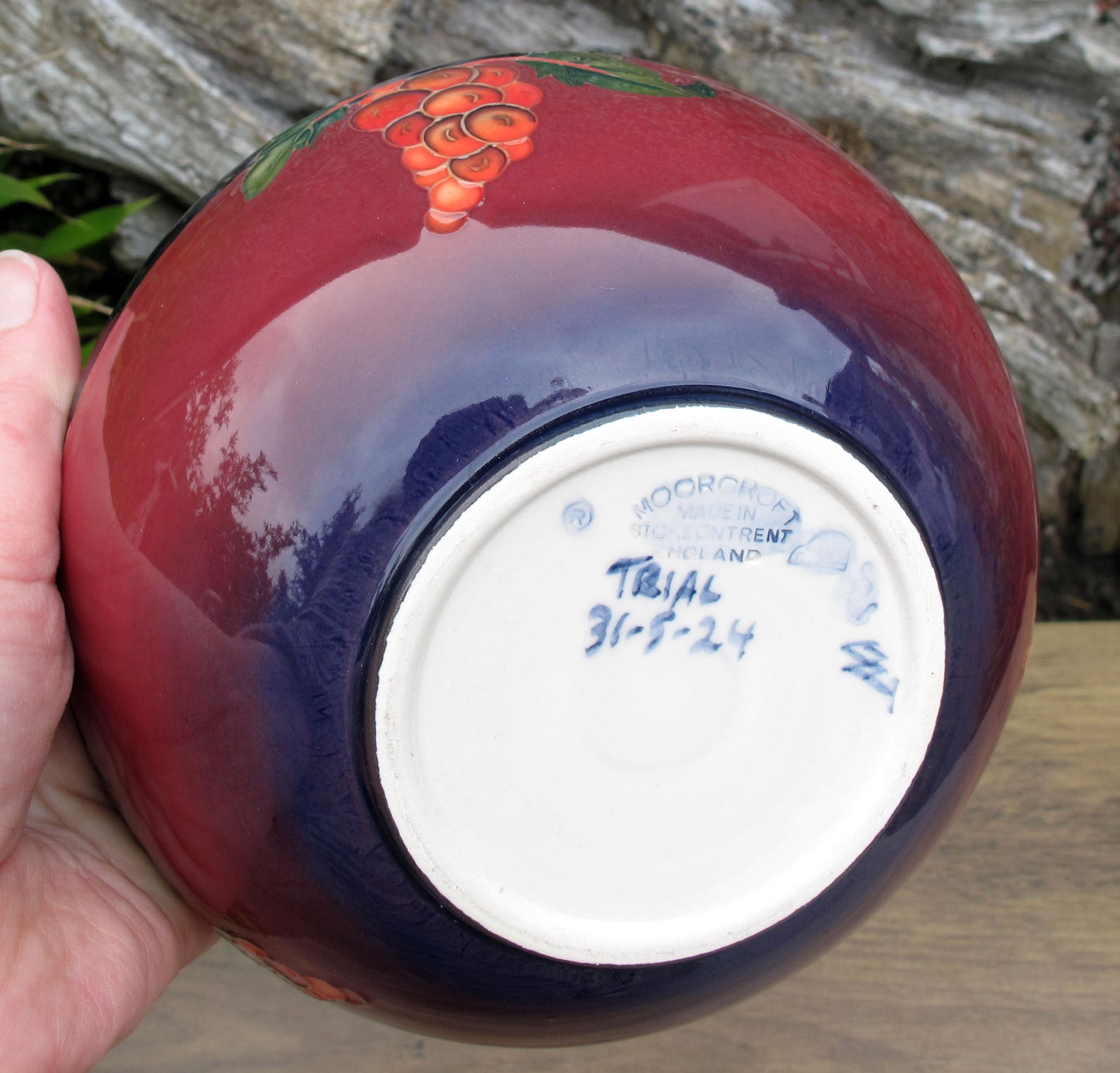 Moorcroft Rare CRIMSON TIDE 711/6 Bowl Trial 31.5.24 Retail Price £760