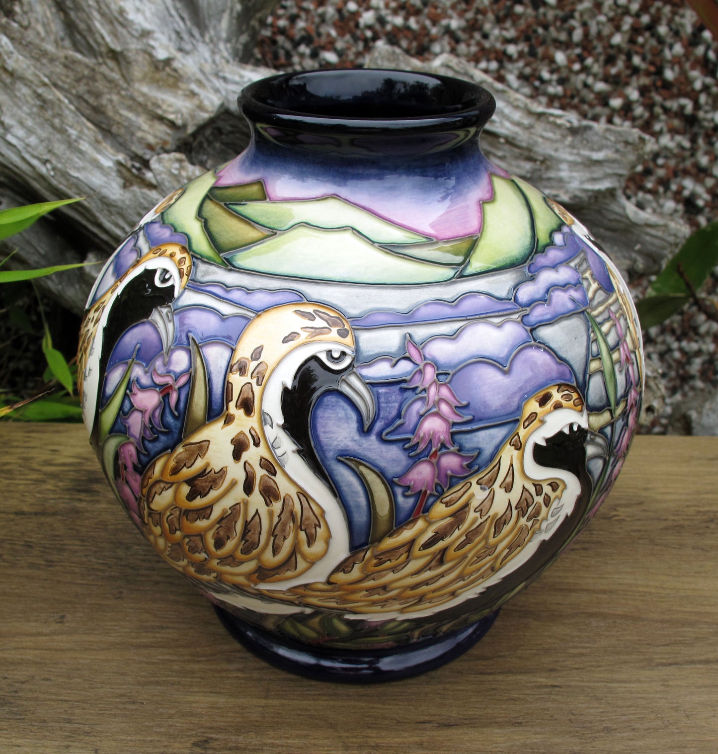 Moorcroft VERY RARE GOLDEN PLOVERS 41/7 Vase Trial 24.6.21 Retail Price £1795