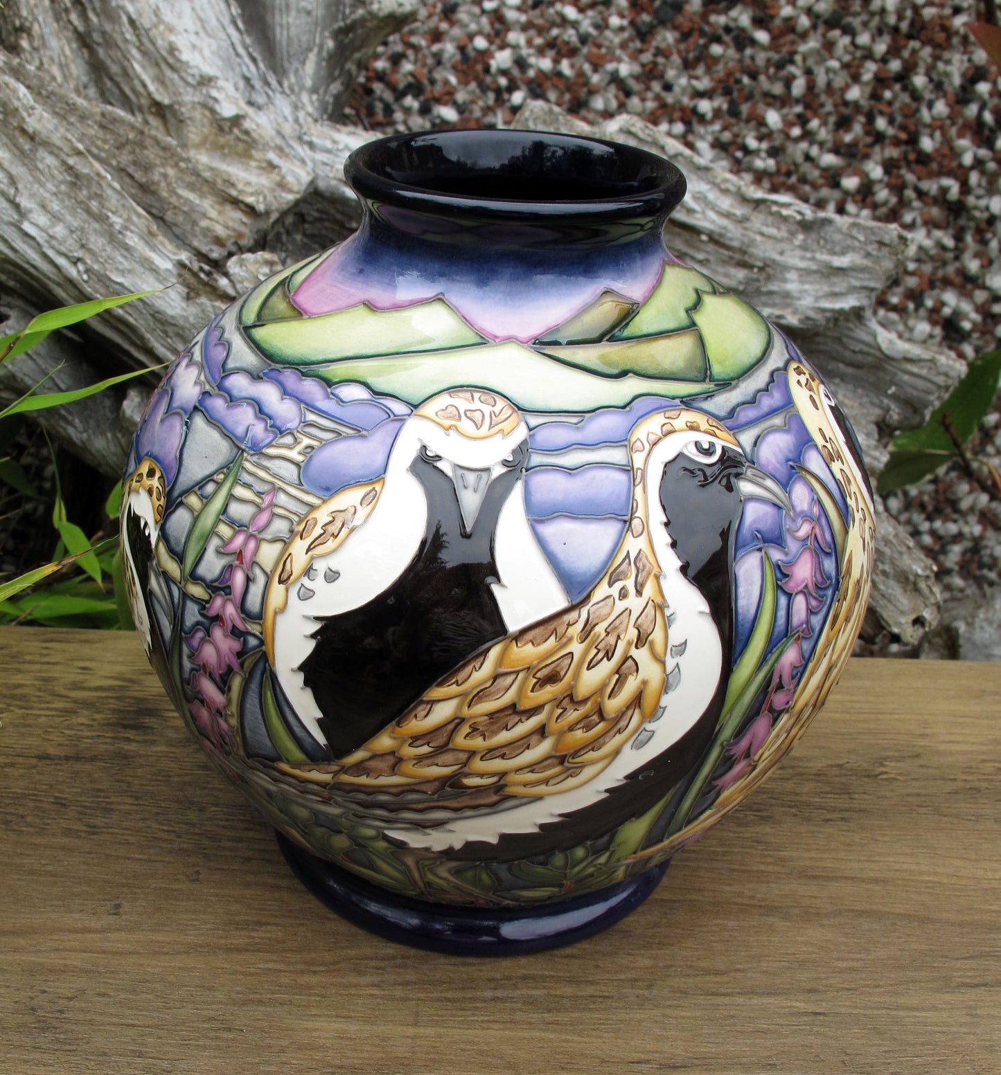 Moorcroft VERY RARE GOLDEN PLOVERS 41/7 Vase Trial 24.6.21 Retail Price £1795