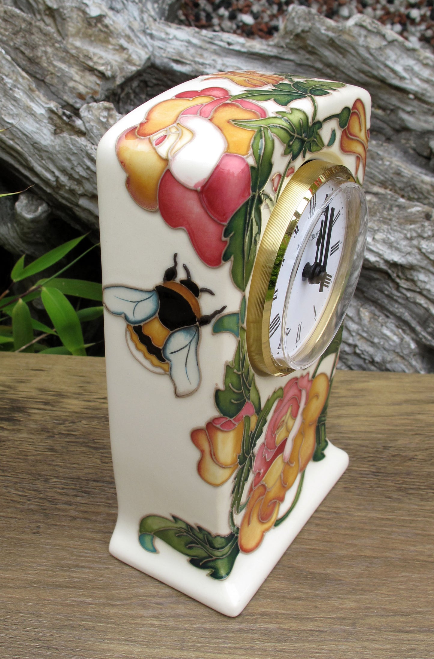 Moorcroft Rare BEE IN TIME Clock CL1 Numbered Edition 12.  Retail Price £445
