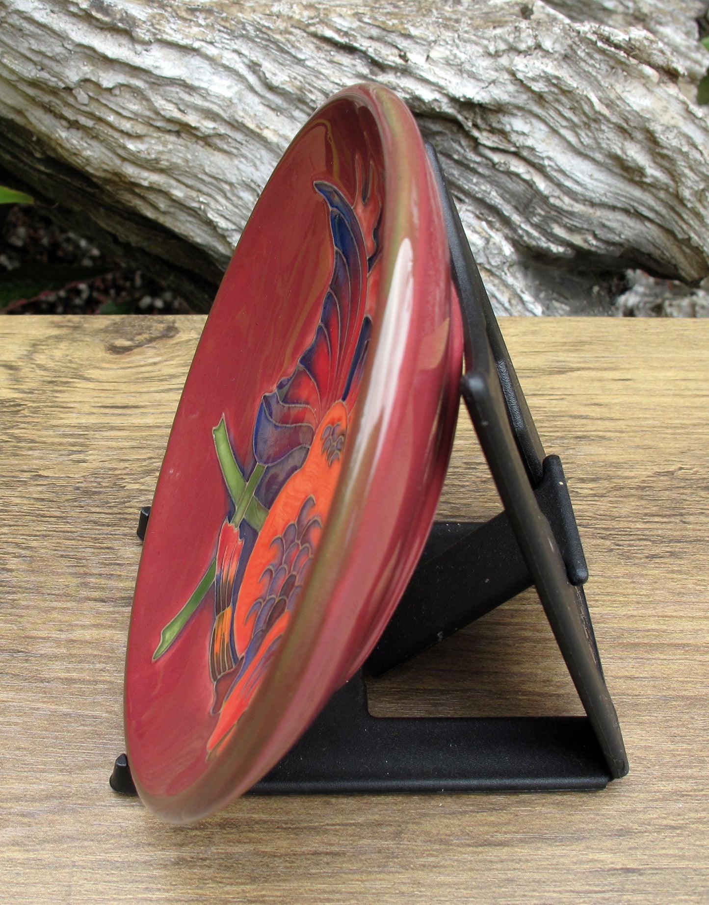 Moorcroft Exquisite Rare FLAMBE FISH 780/4 Tray Coaster Retail Price £230