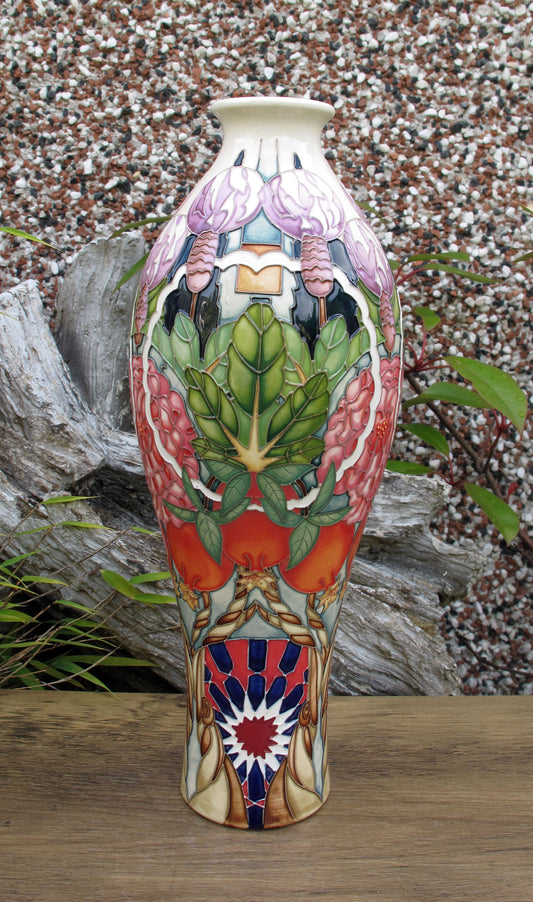 Moorcroft Rare CARPET GARDEN Vase 42/12 Trial Dated 19.1.23 Retail Price £1195