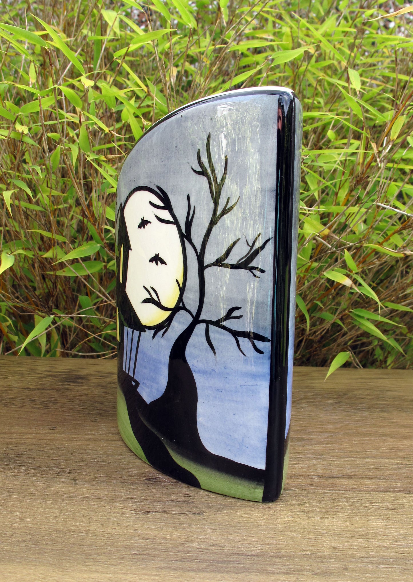 Lorna Bailey RARE PROTOTYPE HAUNTED HOUSE QUADRANT VASE OCTOBER 2003 Halloween