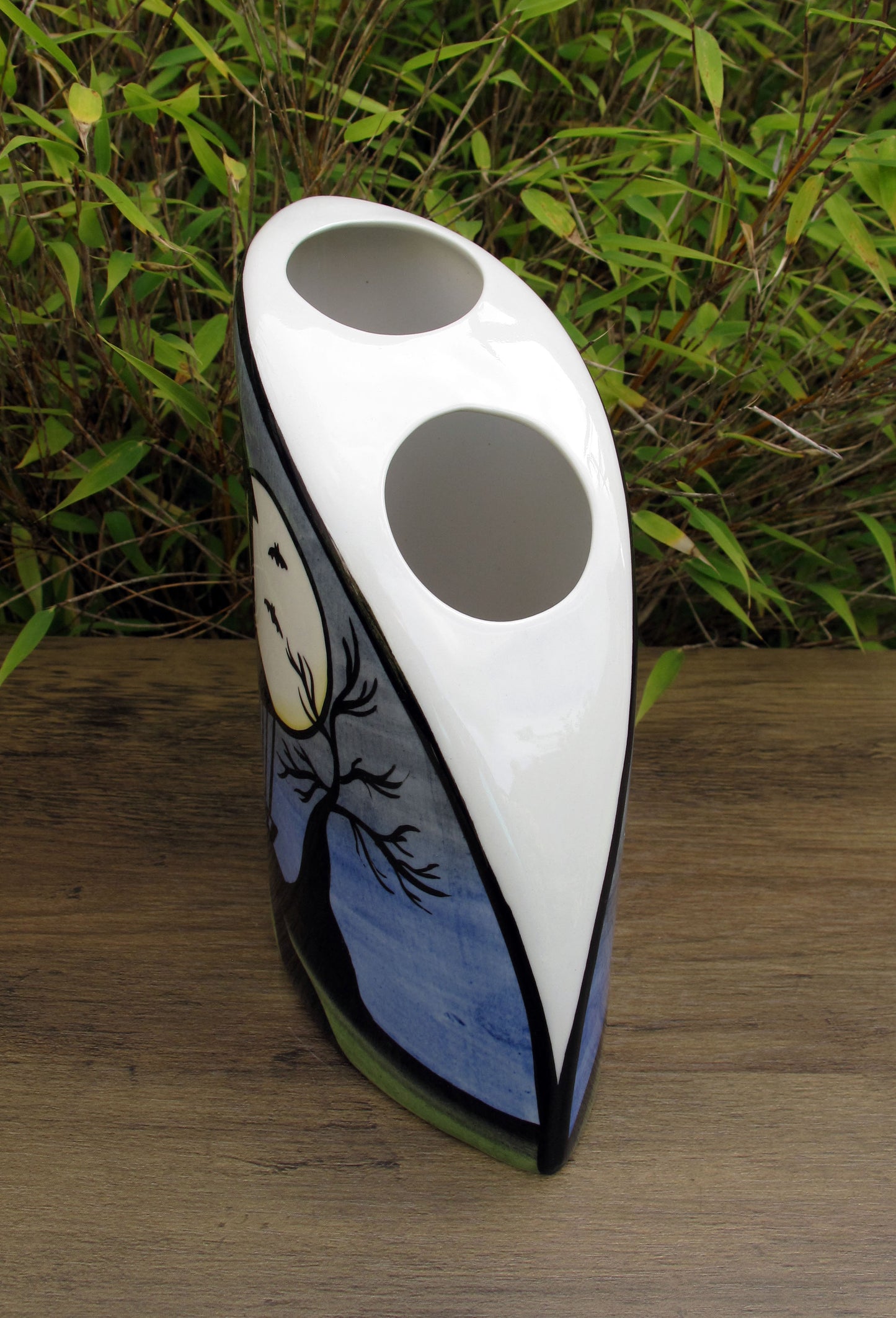 Lorna Bailey RARE PROTOTYPE HAUNTED HOUSE QUADRANT VASE OCTOBER 2003 Halloween