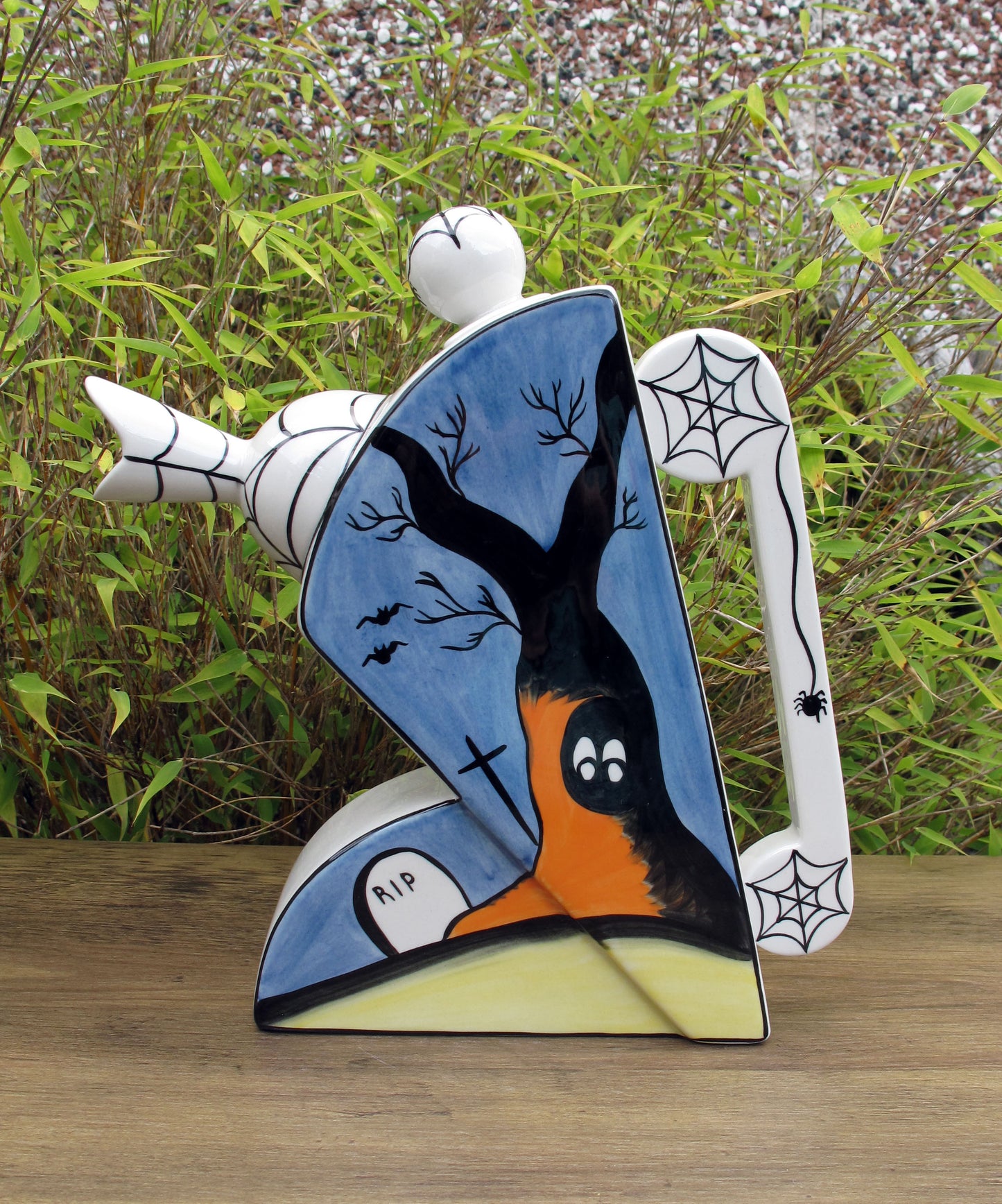 Lorna Bailey SPOOKY GRAVEYARD FLAPPER TEAPOT OCT 2004 ( Ref. New Millennium )