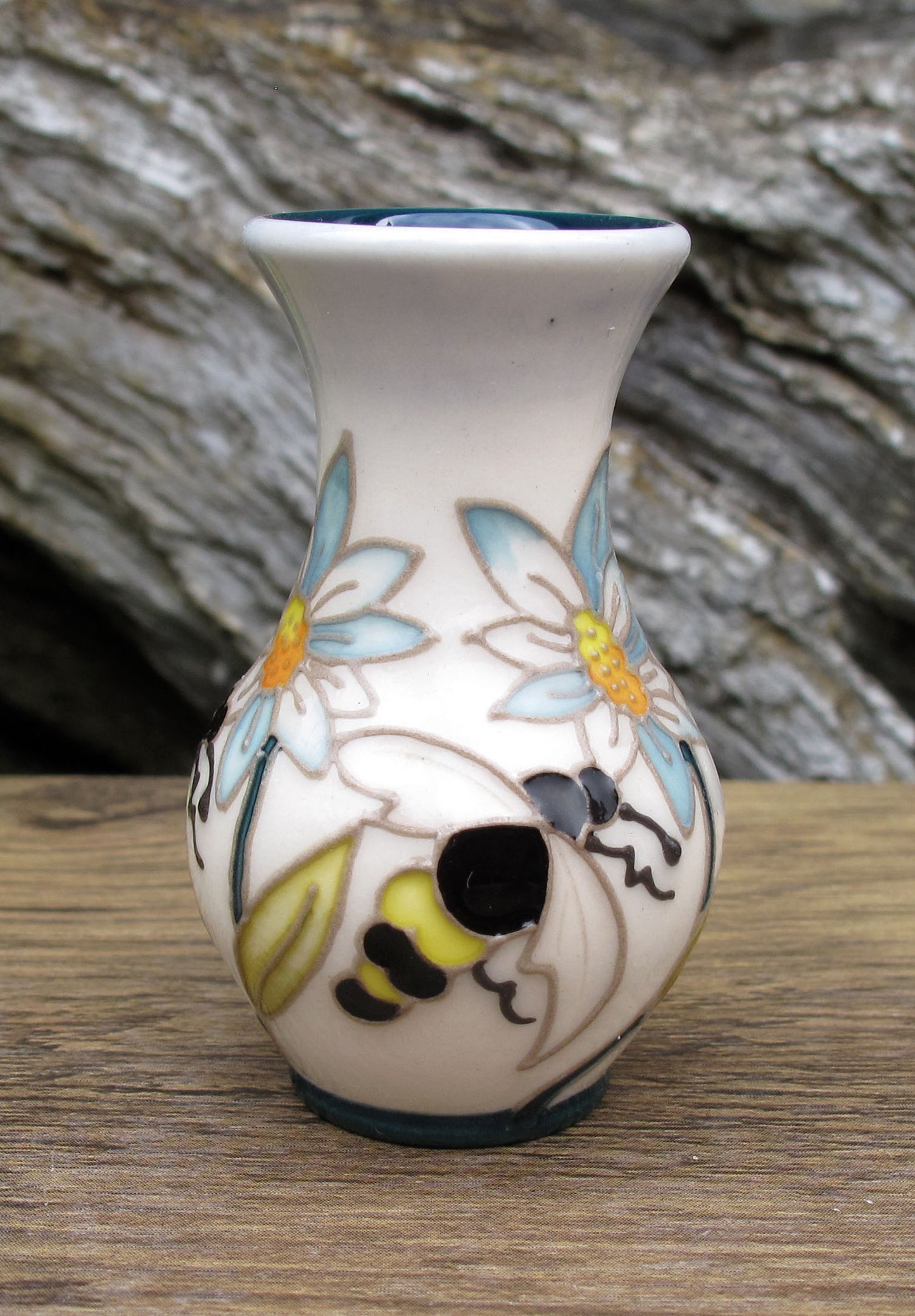 Moorcroft Miniature DANCE OF THE BEES 49/2 Vase ( Month April ) RRP £143