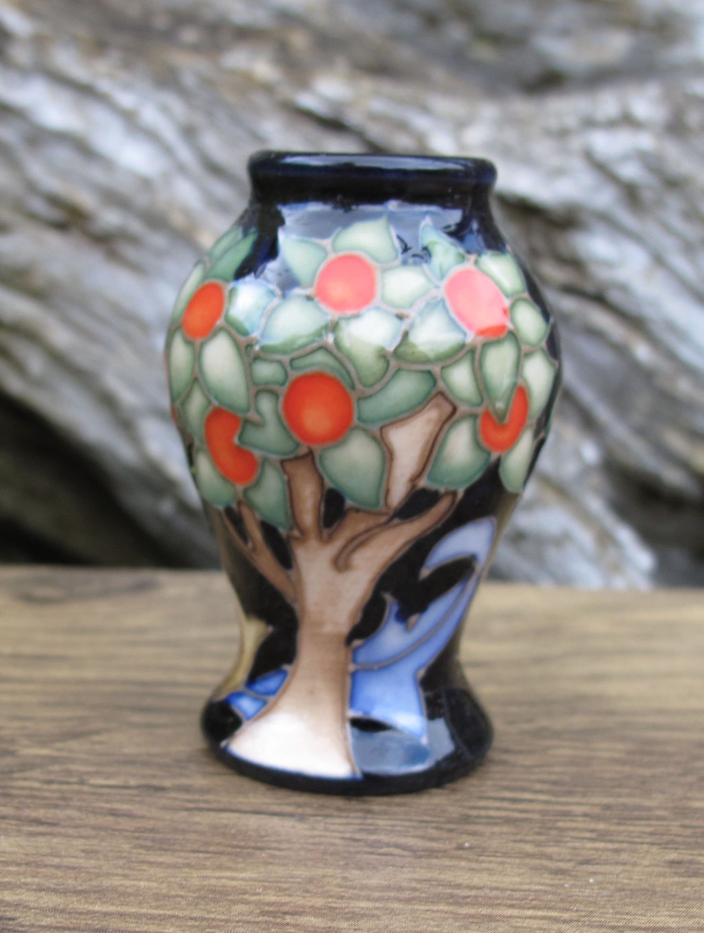 Moorcroft ORANGE TREE Miniature vase 46/2 Retail Price £174 William Morris