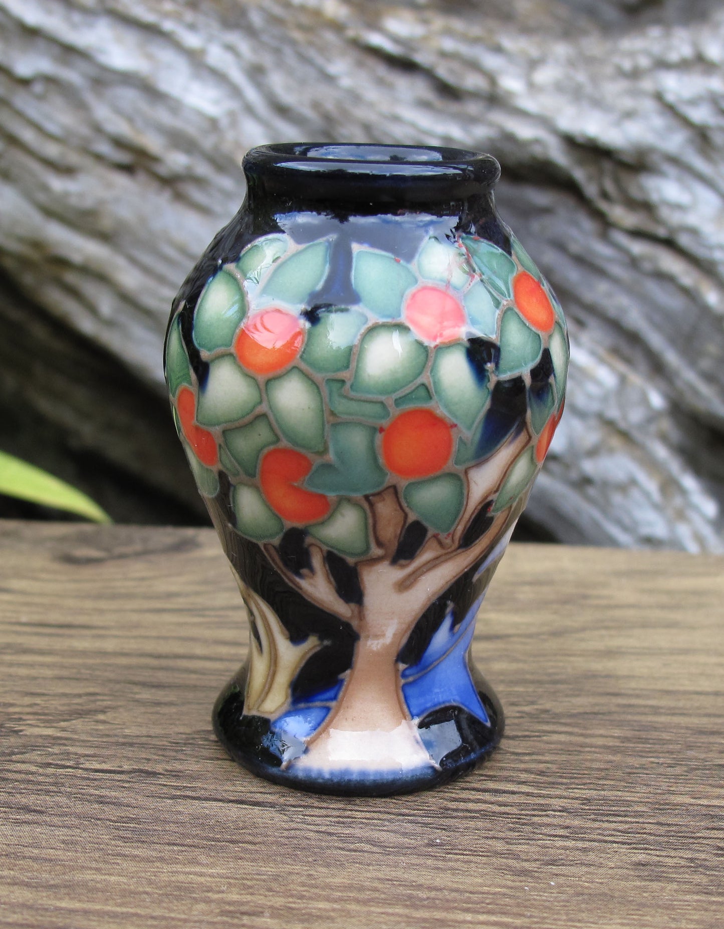 Moorcroft ORANGE TREE Miniature vase 46/2 Retail Price £174 William Morris