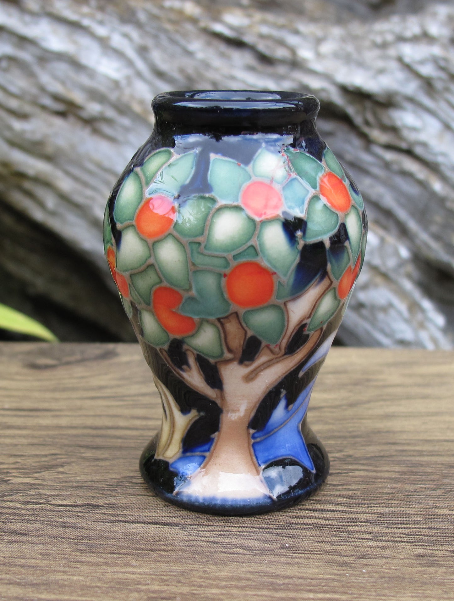 Moorcroft ORANGE TREE Miniature vase 46/2 Retail Price £174 William Morris