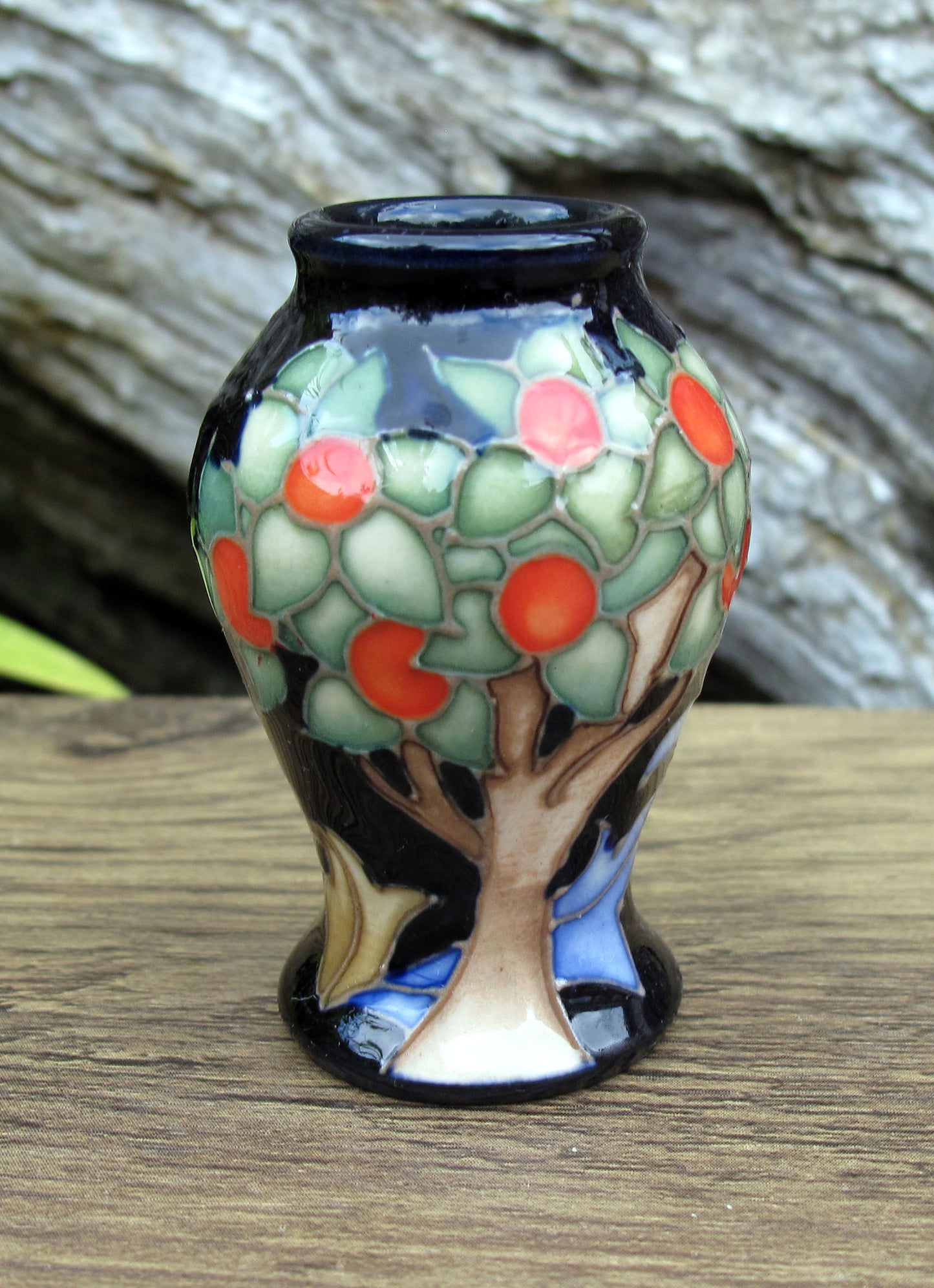 Moorcroft ORANGE TREE Miniature vase 46/2 Retail Price £174 William Morris
