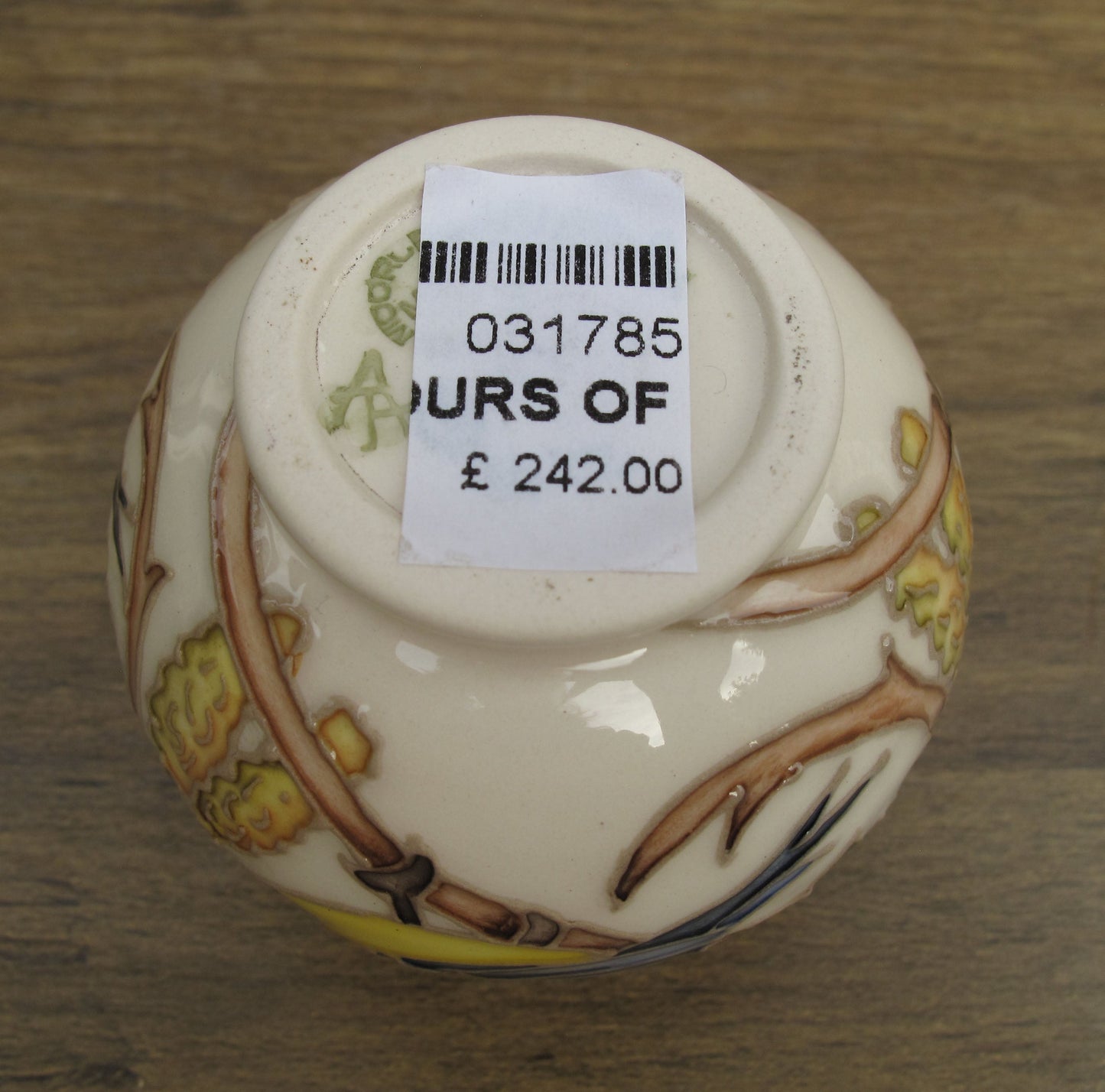 Moorcroft Miniature COLOURS OF WINTER 914/2 Vase (Month Jan) Retail Price £242