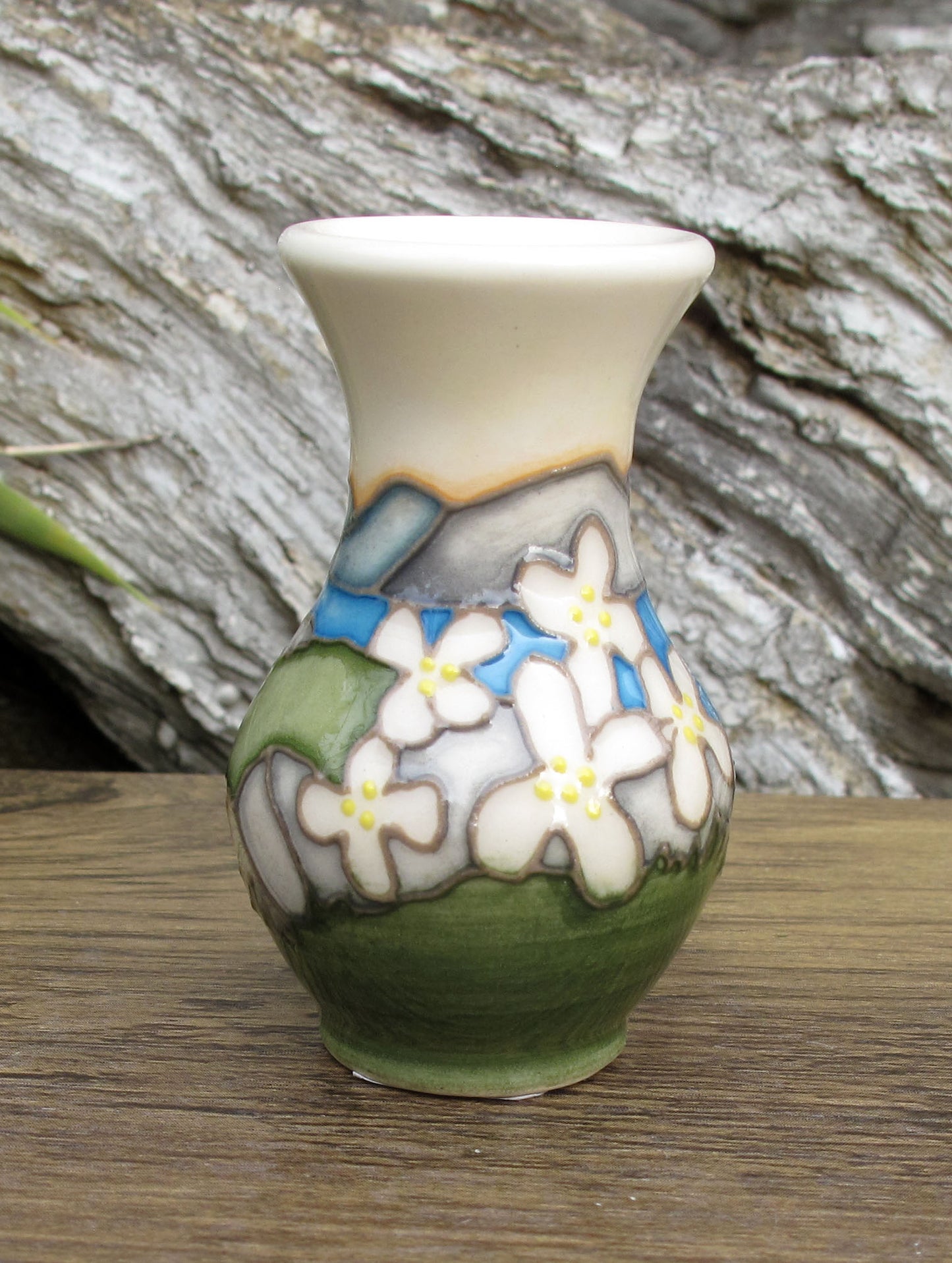 Moorcroft Exquisite SUMMER'S SHORELINE Miniature Vase 49/2 Retail Price £158
