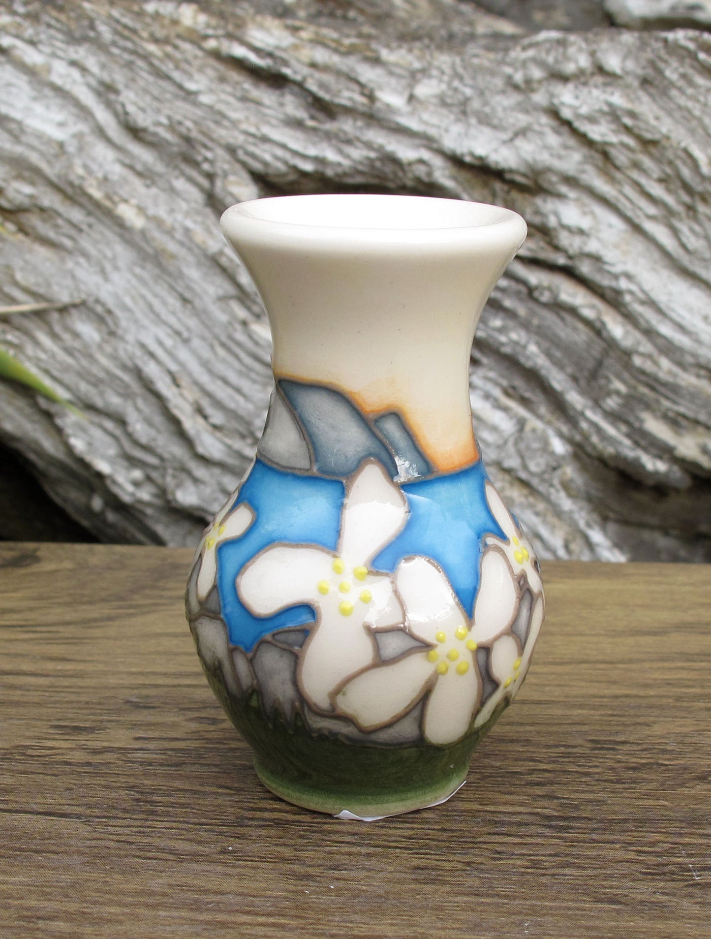 Moorcroft Exquisite SUMMER'S SHORELINE Miniature Vase 49/2 Retail Price £158