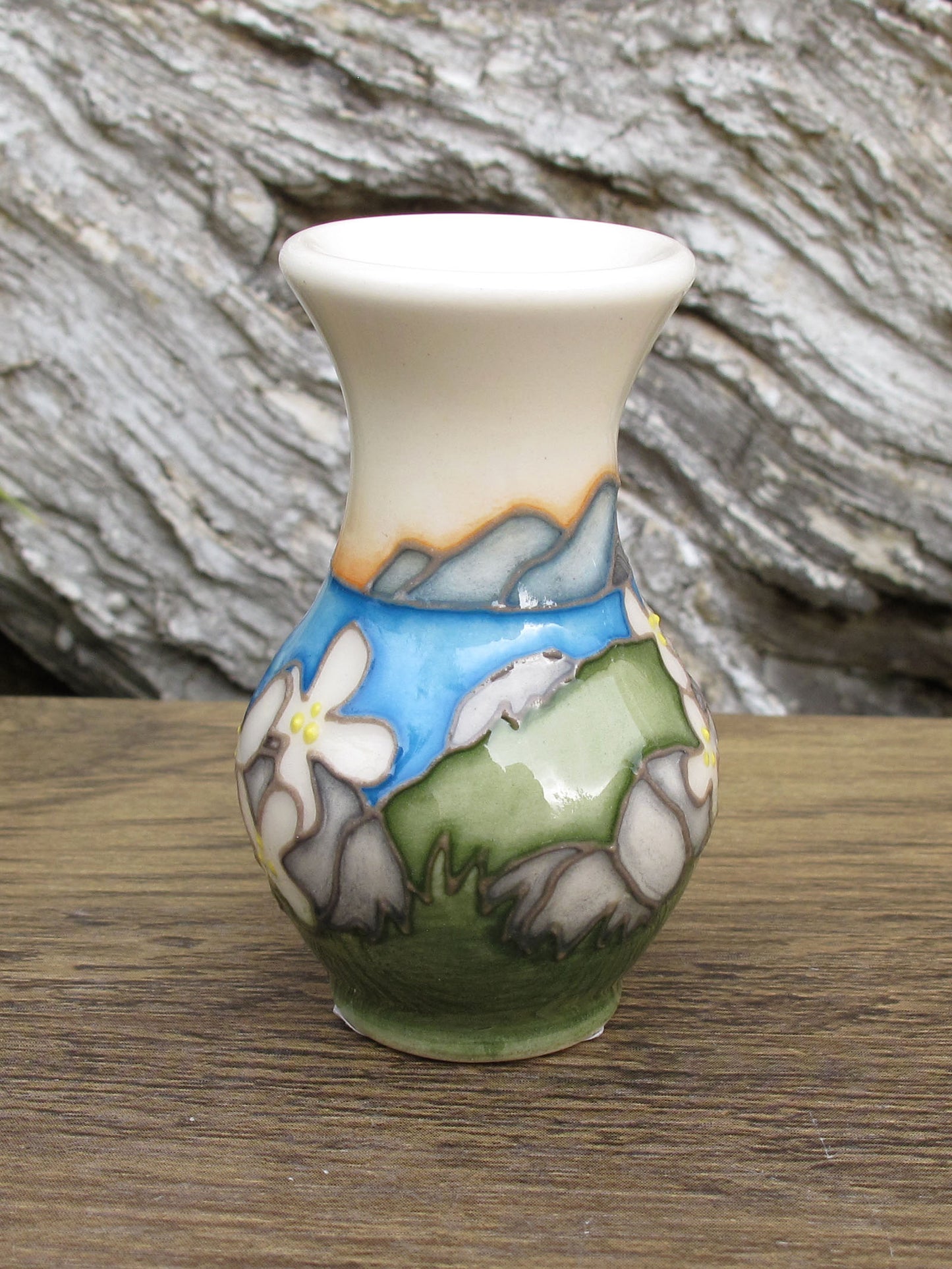 Moorcroft Exquisite SUMMER'S SHORELINE Miniature Vase 49/2 Retail Price £158