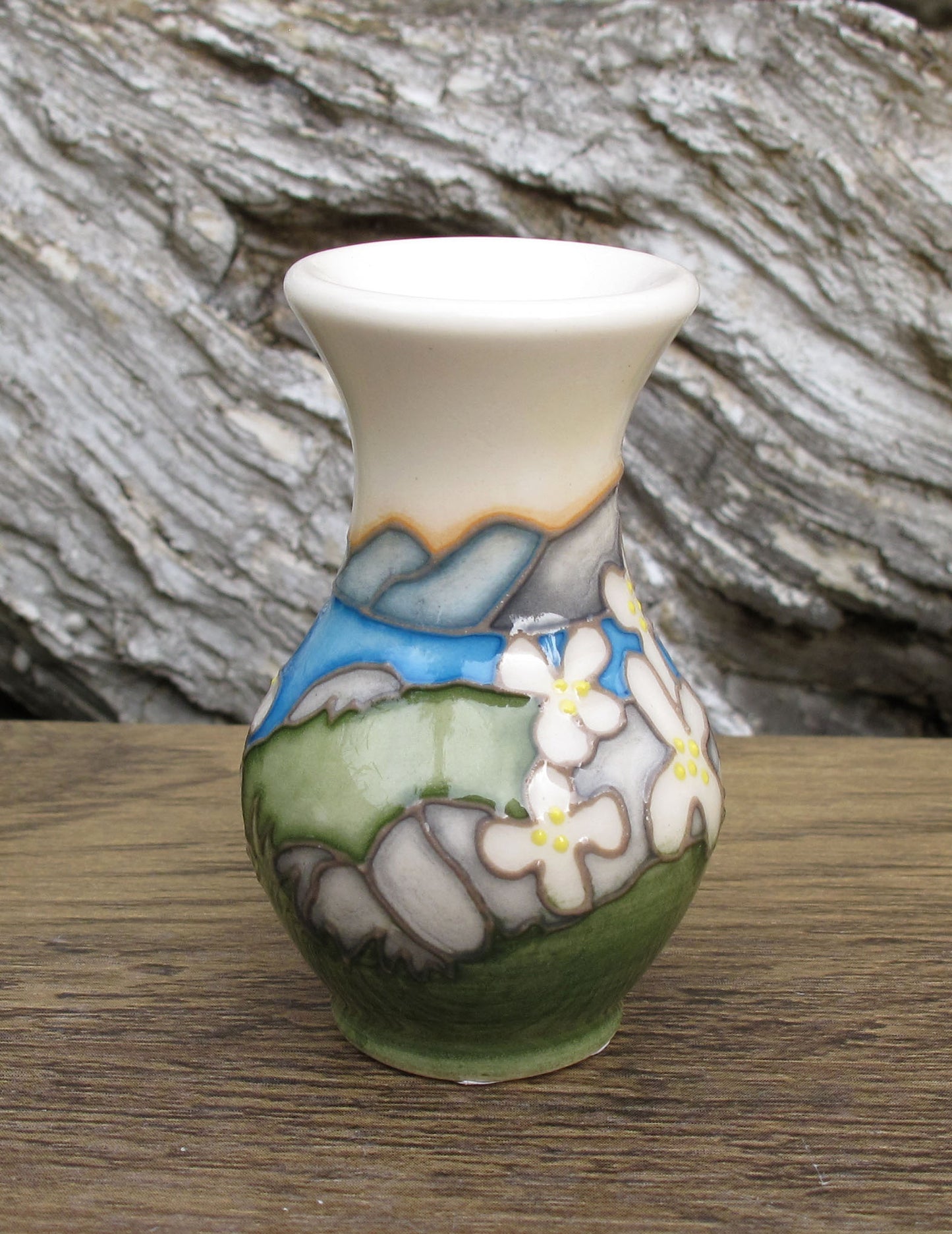 Moorcroft Exquisite SUMMER'S SHORELINE Miniature Vase 49/2 Retail Price £158