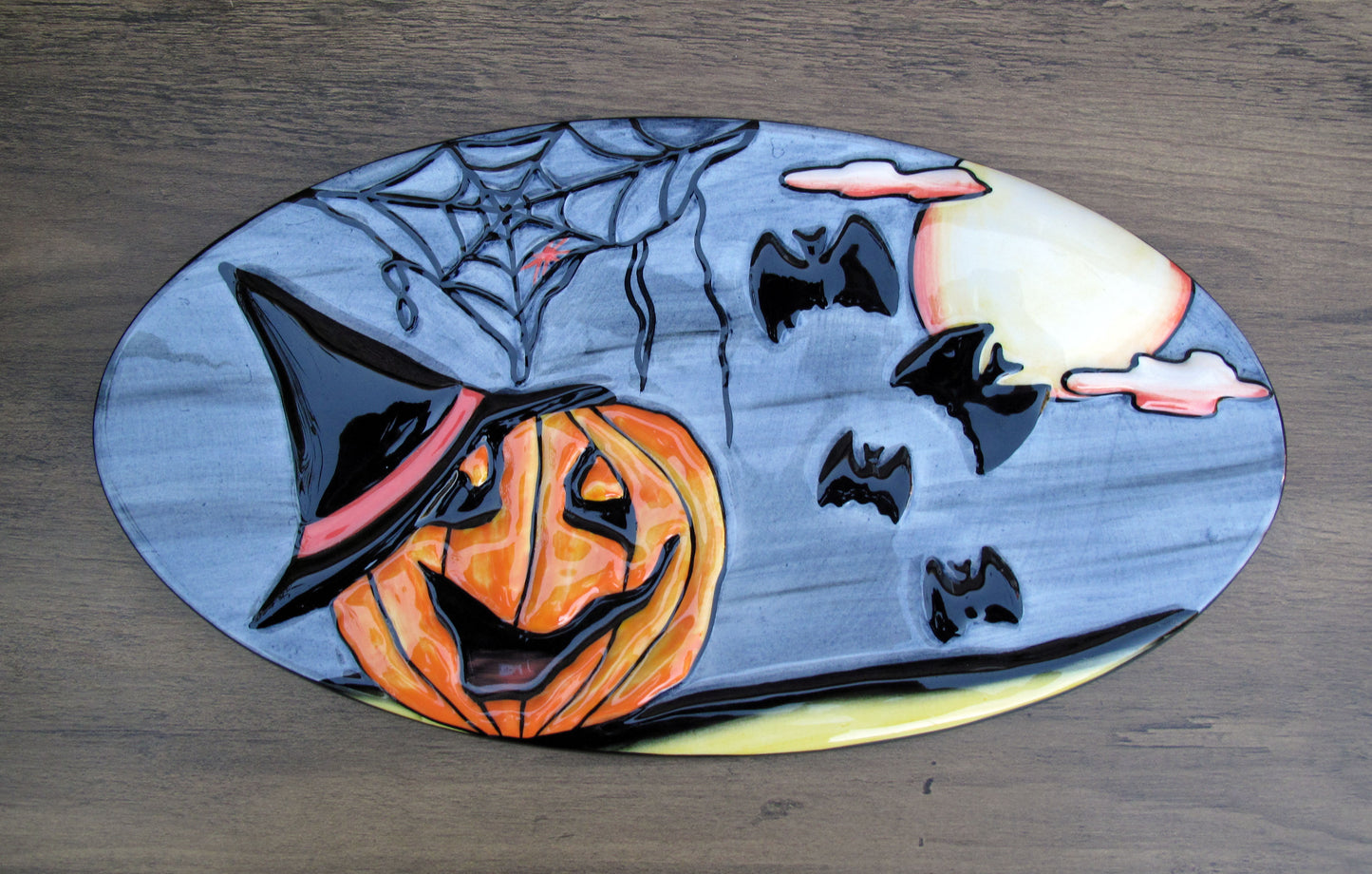 Lorna Bailey FRIEGHT NIGHT WALL PLAQUE LIMITED EDITION 45/50 OCT 2002 Halloween