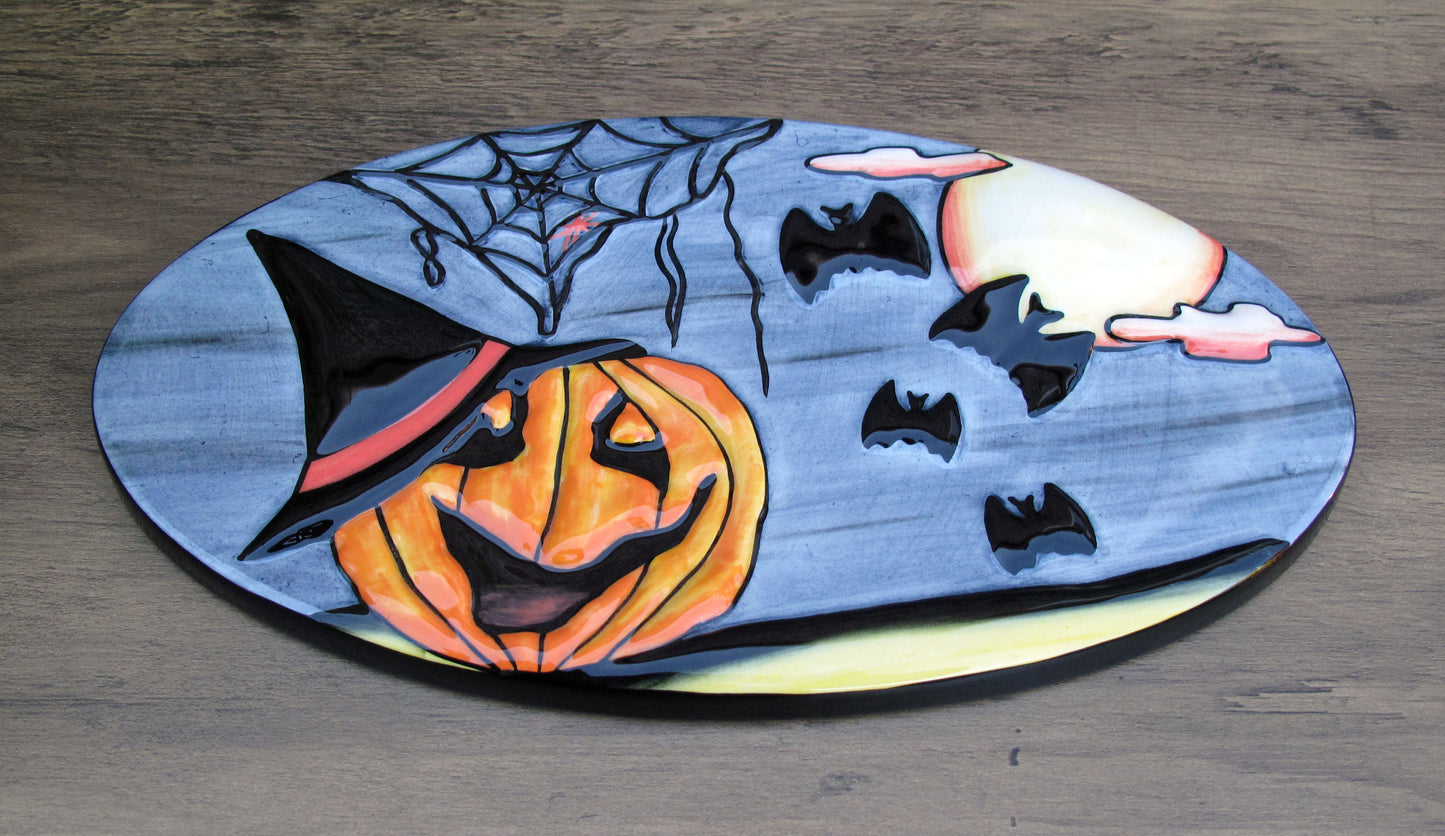 Lorna Bailey FRIEGHT NIGHT WALL PLAQUE LIMITED EDITION 45/50 OCT 2002 Halloween