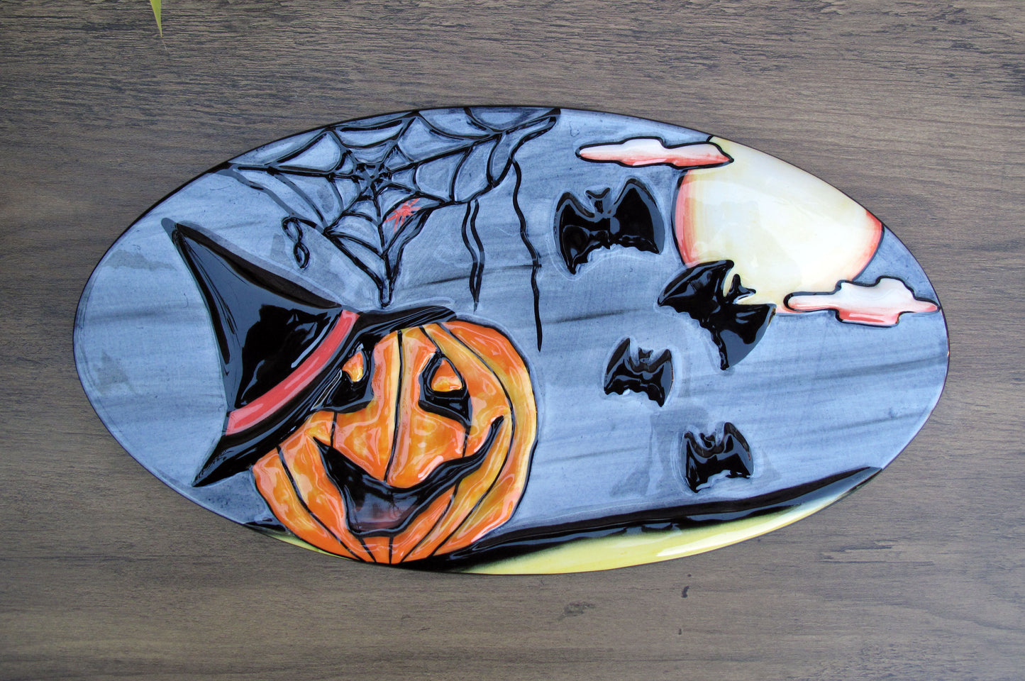 Lorna Bailey FRIEGHT NIGHT WALL PLAQUE LIMITED EDITION 45/50 OCT 2002 Halloween