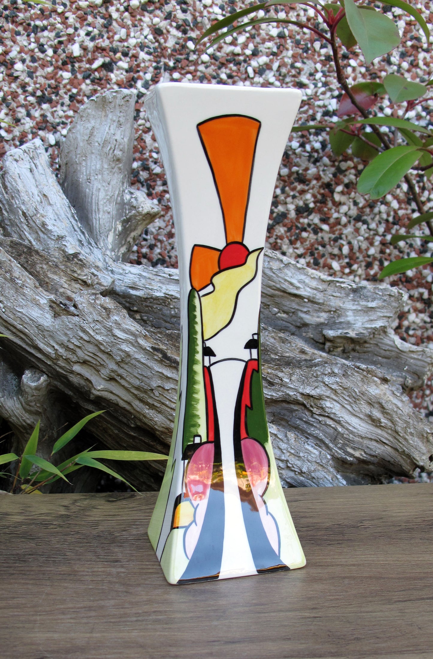 Lorna Bailey VERY RARE HAMIL ROAD TALL THIN VASE AVAILABLE OPEN DAY 28/10/2006