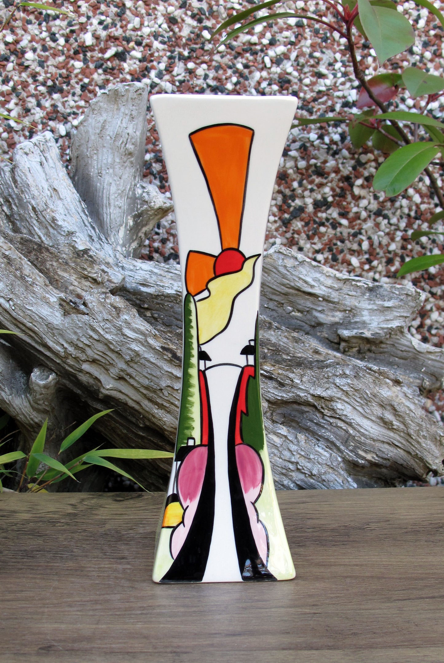 Lorna Bailey VERY RARE HAMIL ROAD TALL THIN VASE AVAILABLE OPEN DAY 28/10/2006