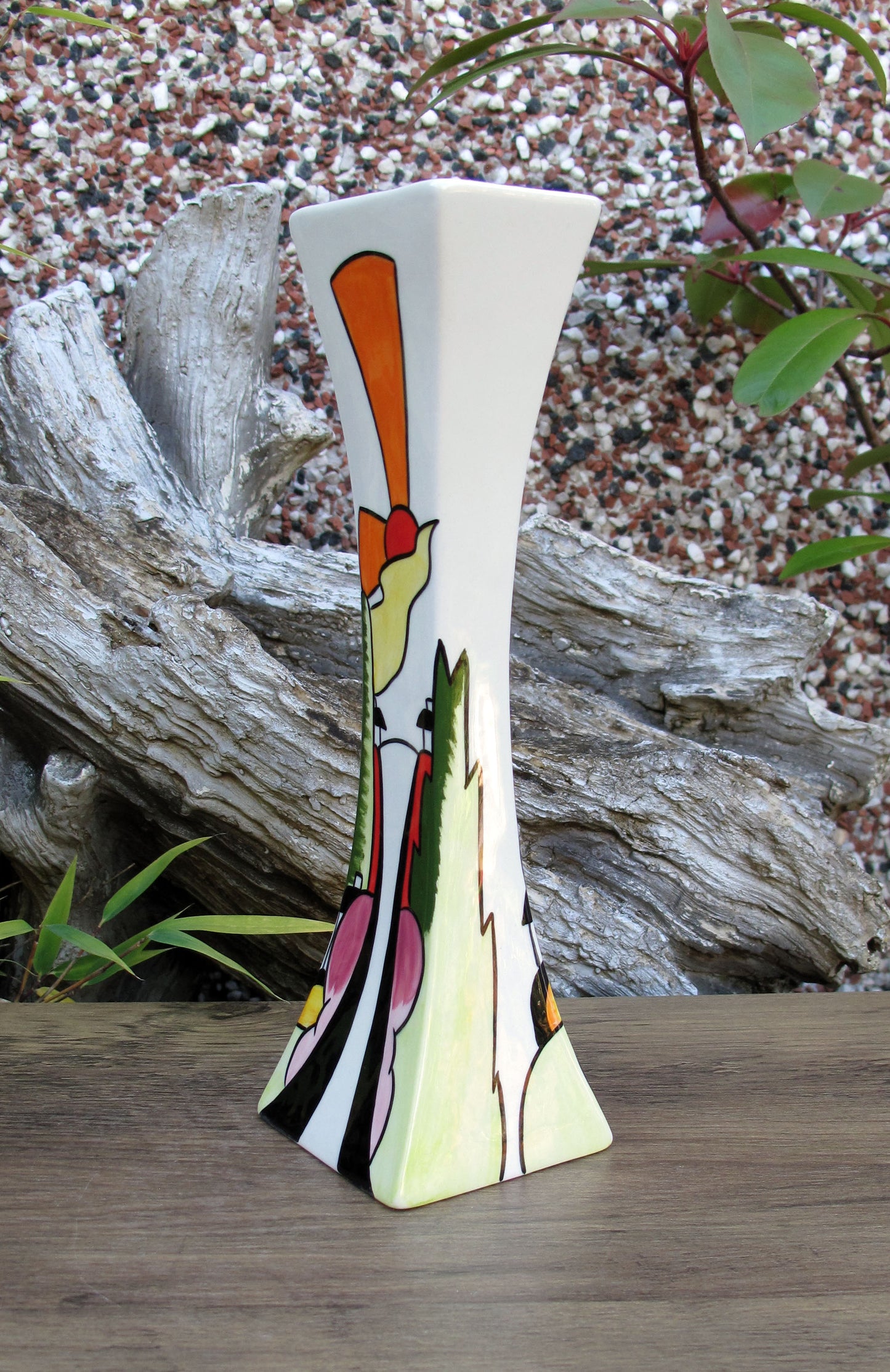 Lorna Bailey VERY RARE HAMIL ROAD TALL THIN VASE AVAILABLE OPEN DAY 28/10/2006