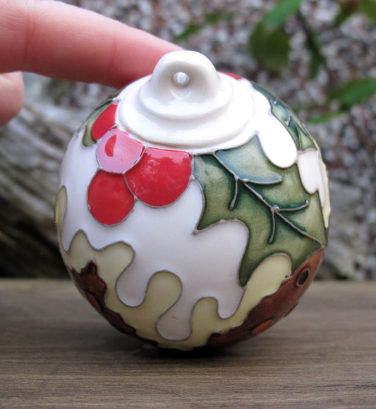 Moorcroft CHRISTMAS PUDDING BAUBLE Retail Price £190 Tree Decoration