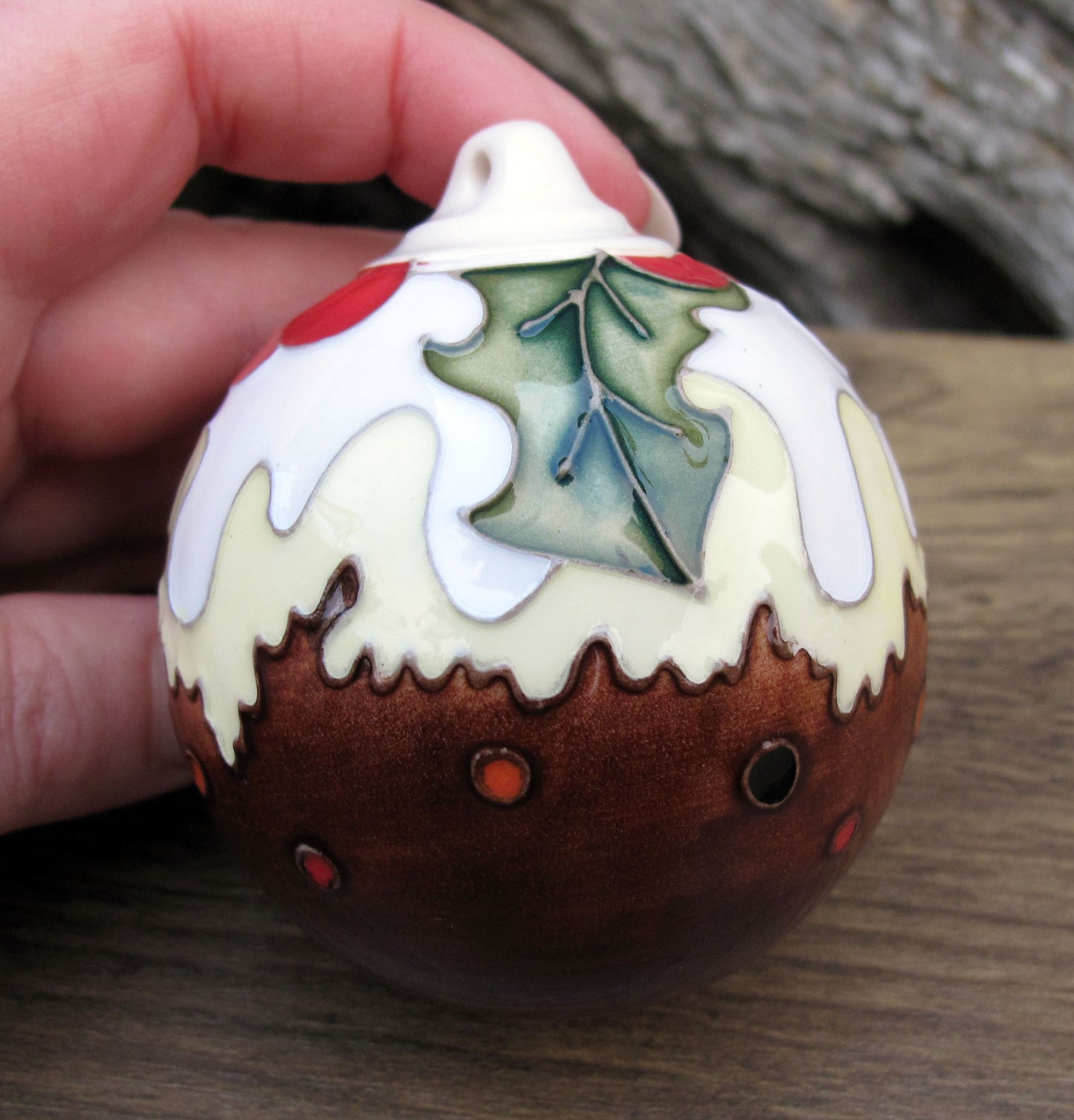 Moorcroft CHRISTMAS PUDDING BAUBLE Retail Price £190 Tree Decoration