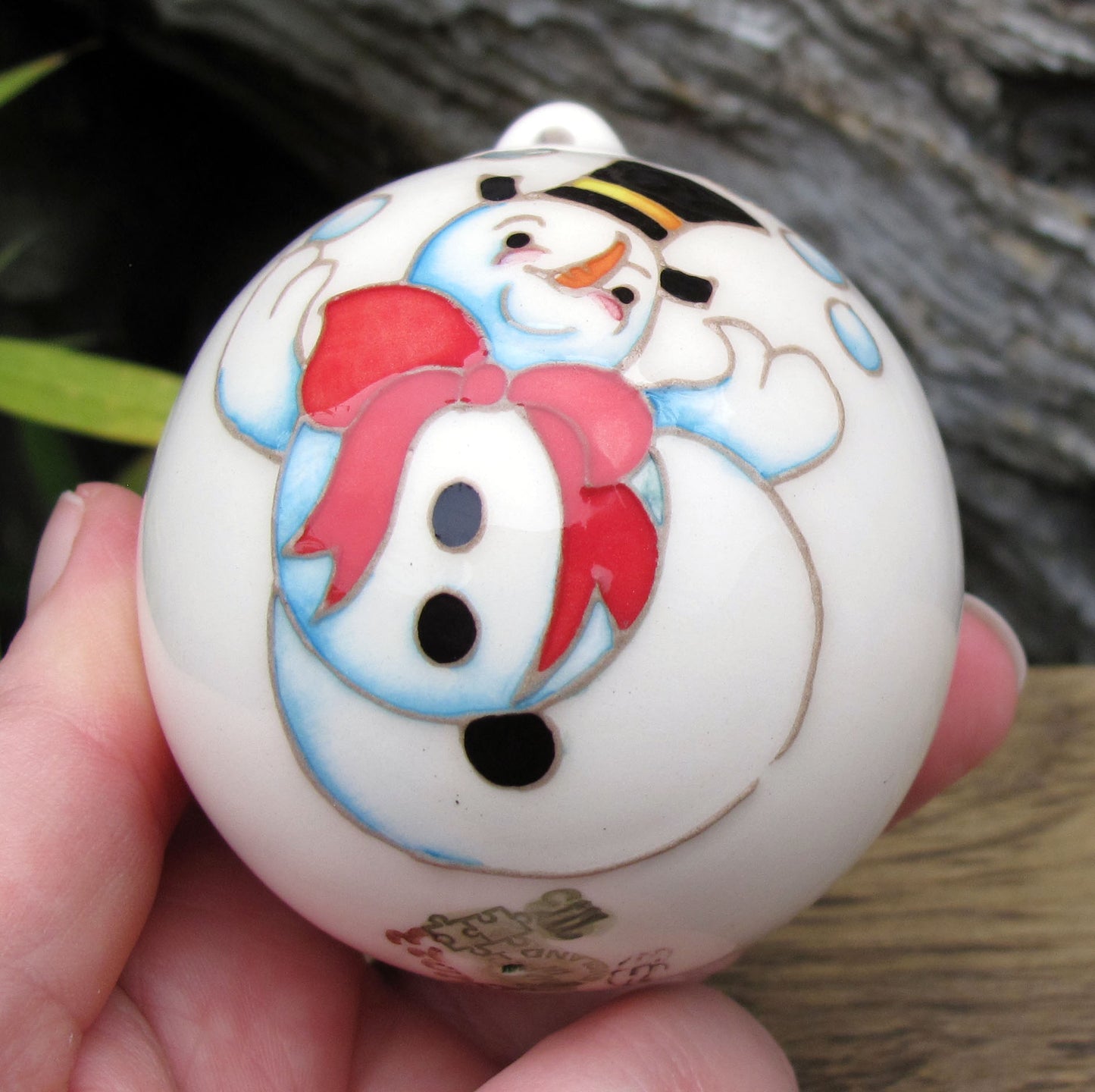 Moorcroft THE JUGGLER ( SNOWMAN ) BAUBLE Retail Price £135 Tree Decoration