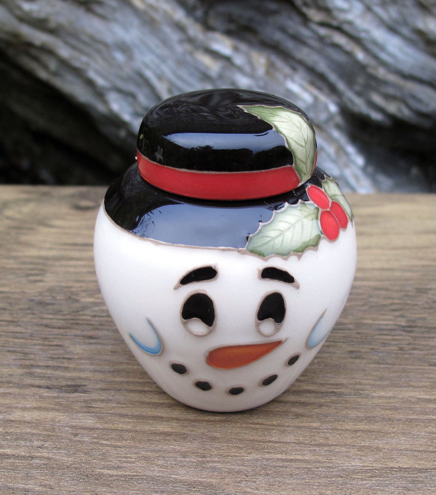 Moorcroft JOLLY SNOWMAN Miniature Ginger Jar 769/2 Retail Price £136 Christmas