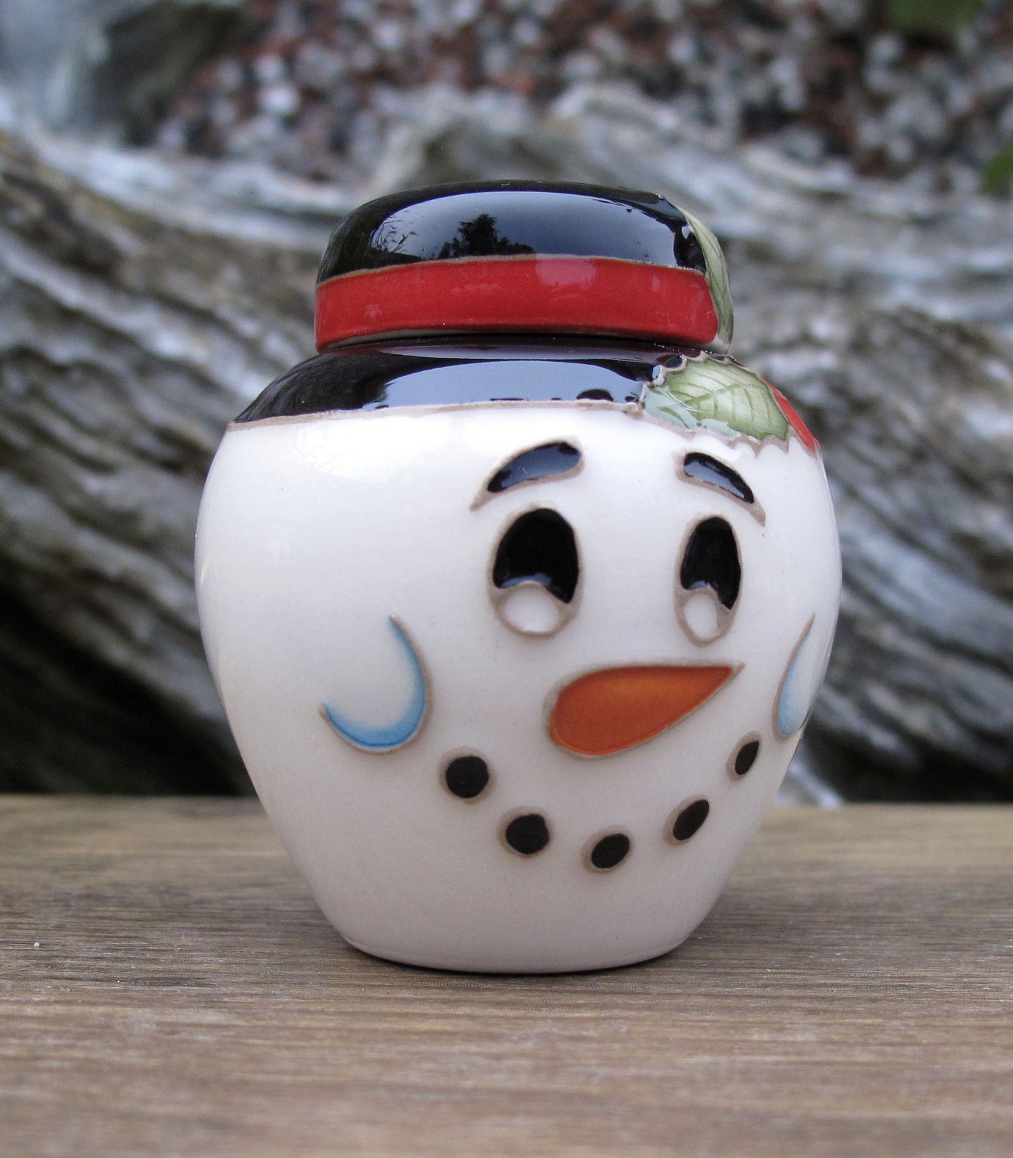 Moorcroft JOLLY SNOWMAN Miniature Ginger Jar 769/2 Retail Price £136 Christmas