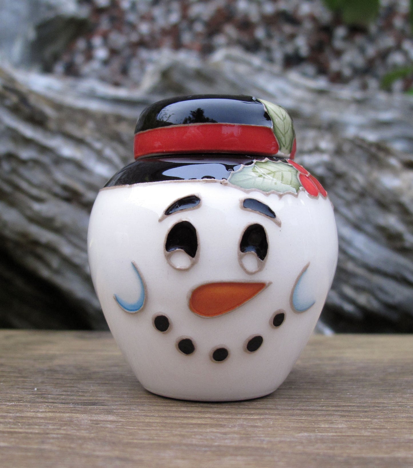 Moorcroft JOLLY SNOWMAN Miniature Ginger Jar 769/2 Retail Price £136 Christmas