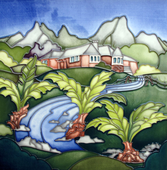 Moorcroft Rare SAGANA LODGE Trial Dated 22.6.21 Plaque PLQ8 Retail Price £540