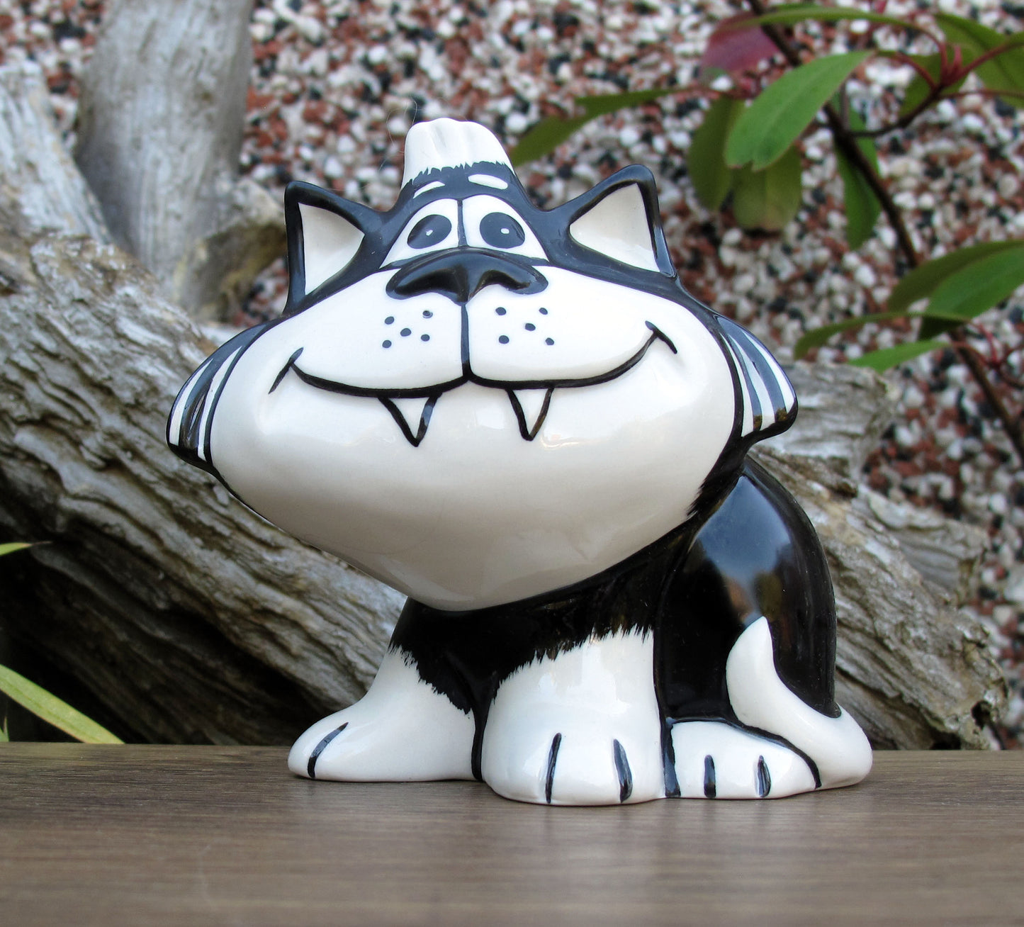 Lorna Bailey Rare PROTOTYPE COLOURWAY ZIGGY CAT 2006 Black/White HALLOWEEN CAT
