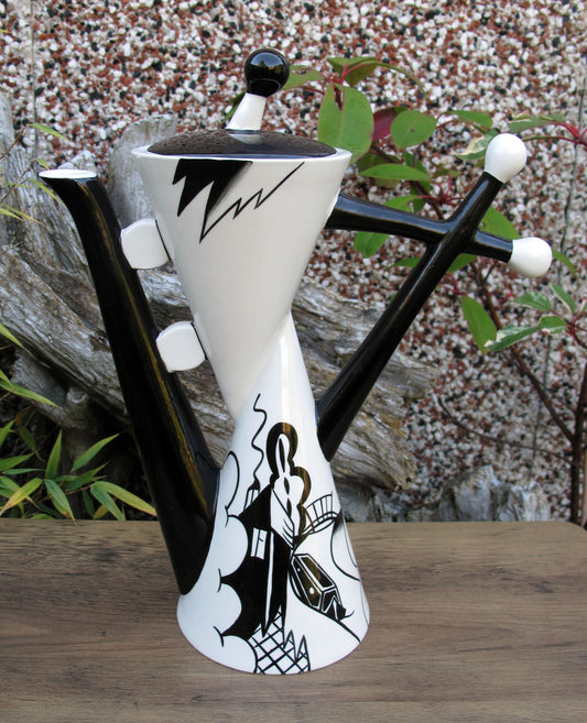 Lorna Bailey RARE LARGE LONGPORT WHARF DOUBLE COFFEE POT OPEN DAY 25/9/2004