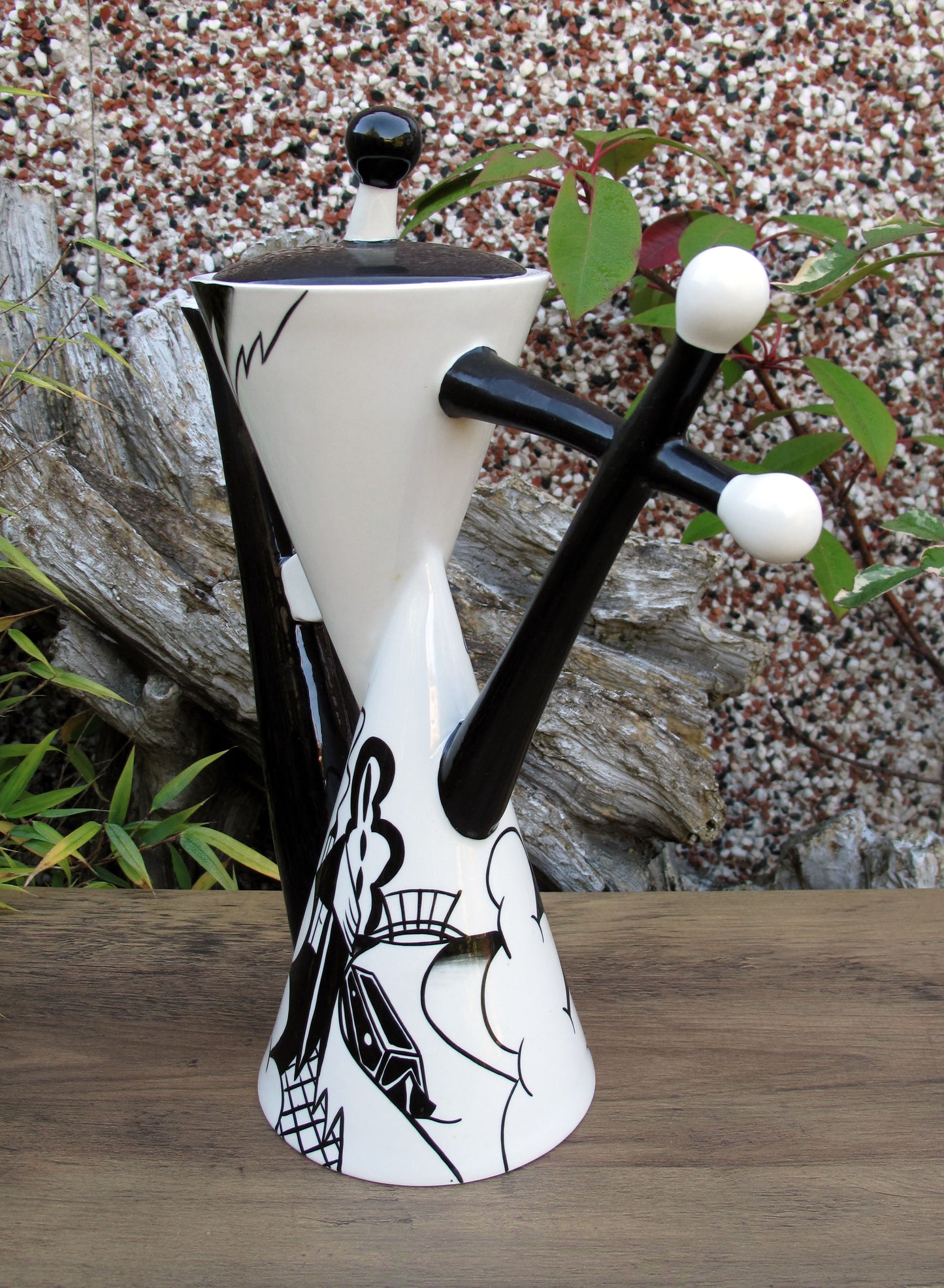 Lorna Bailey RARE LARGE LONGPORT WHARF DOUBLE COFFEE POT OPEN DAY 25/9/2004