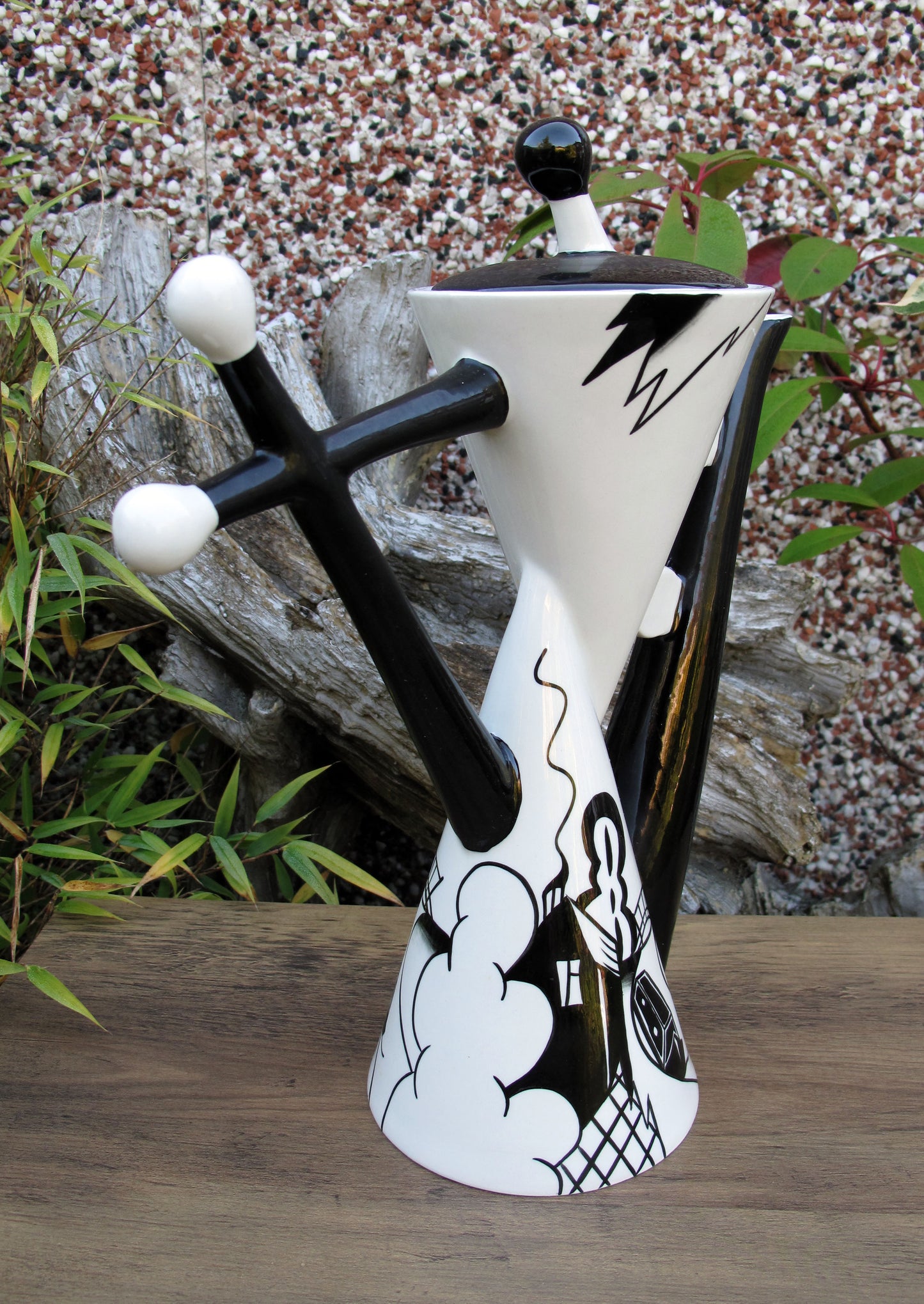 Lorna Bailey RARE LARGE LONGPORT WHARF DOUBLE COFFEE POT OPEN DAY 25/9/2004